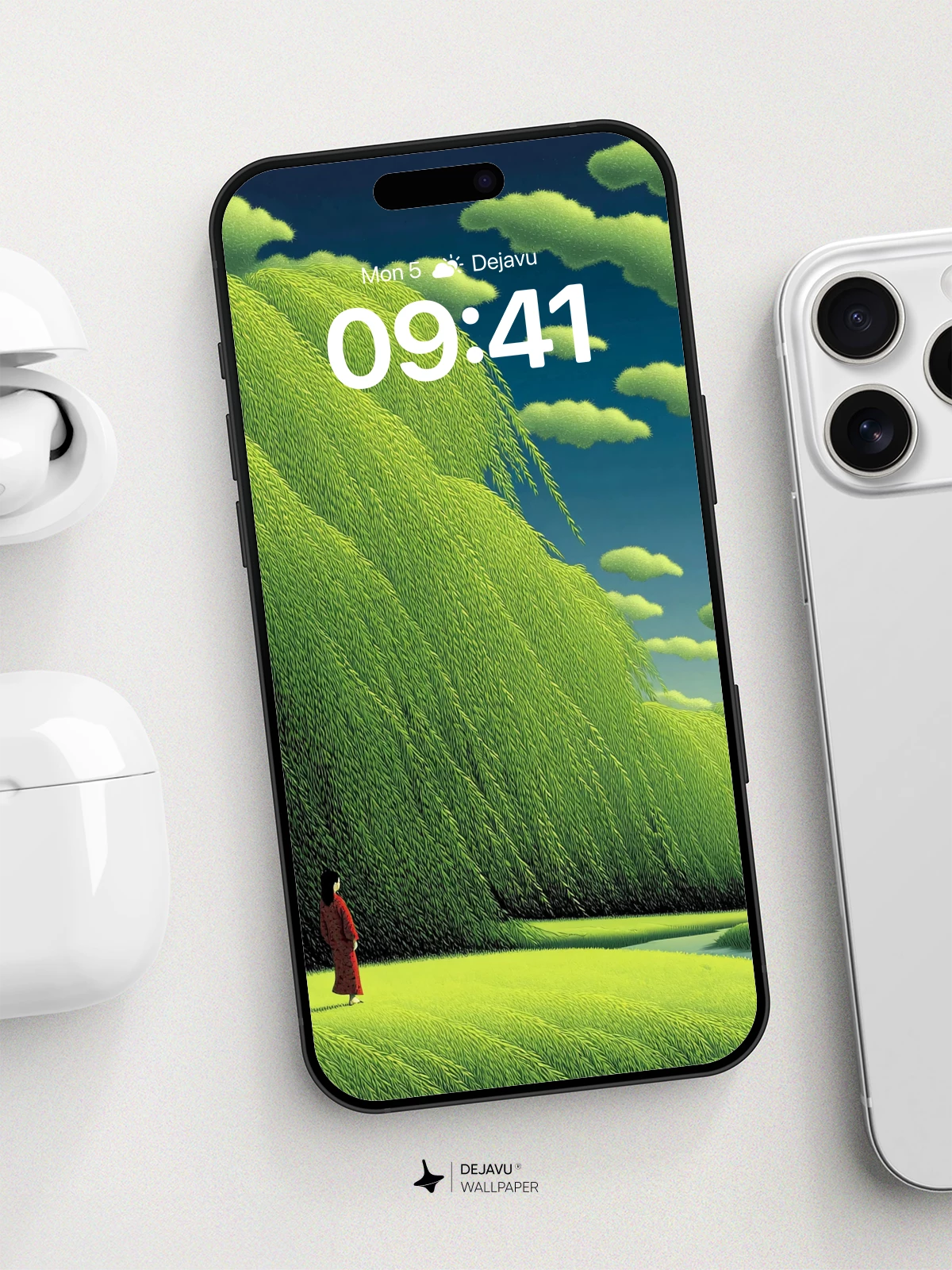 Surreal Willow Forest Wallpaper 8K for iPhone and Android