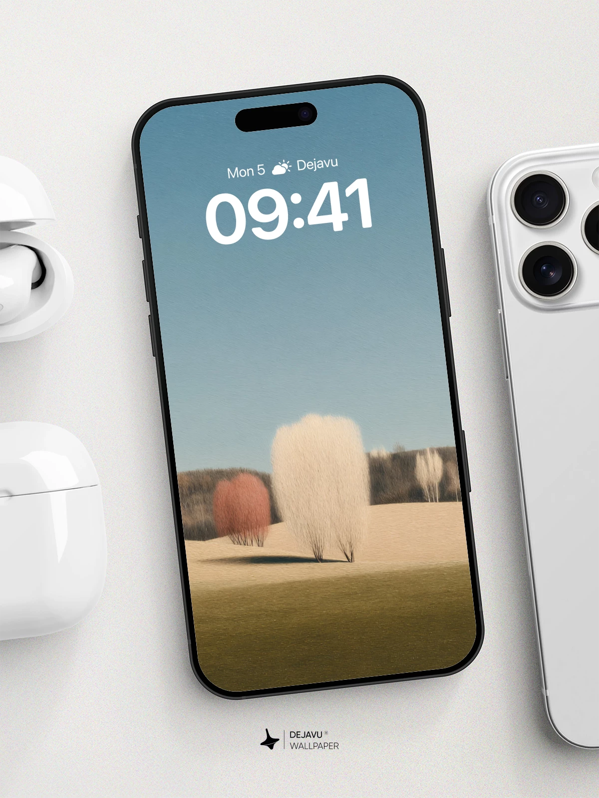 Surreal Autumn Trees Wallpaper 8K for iPhone and Android