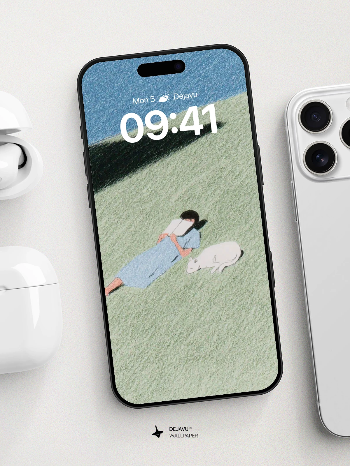 Serene Grass Slope Wallpaper 8K for iPhone and Android