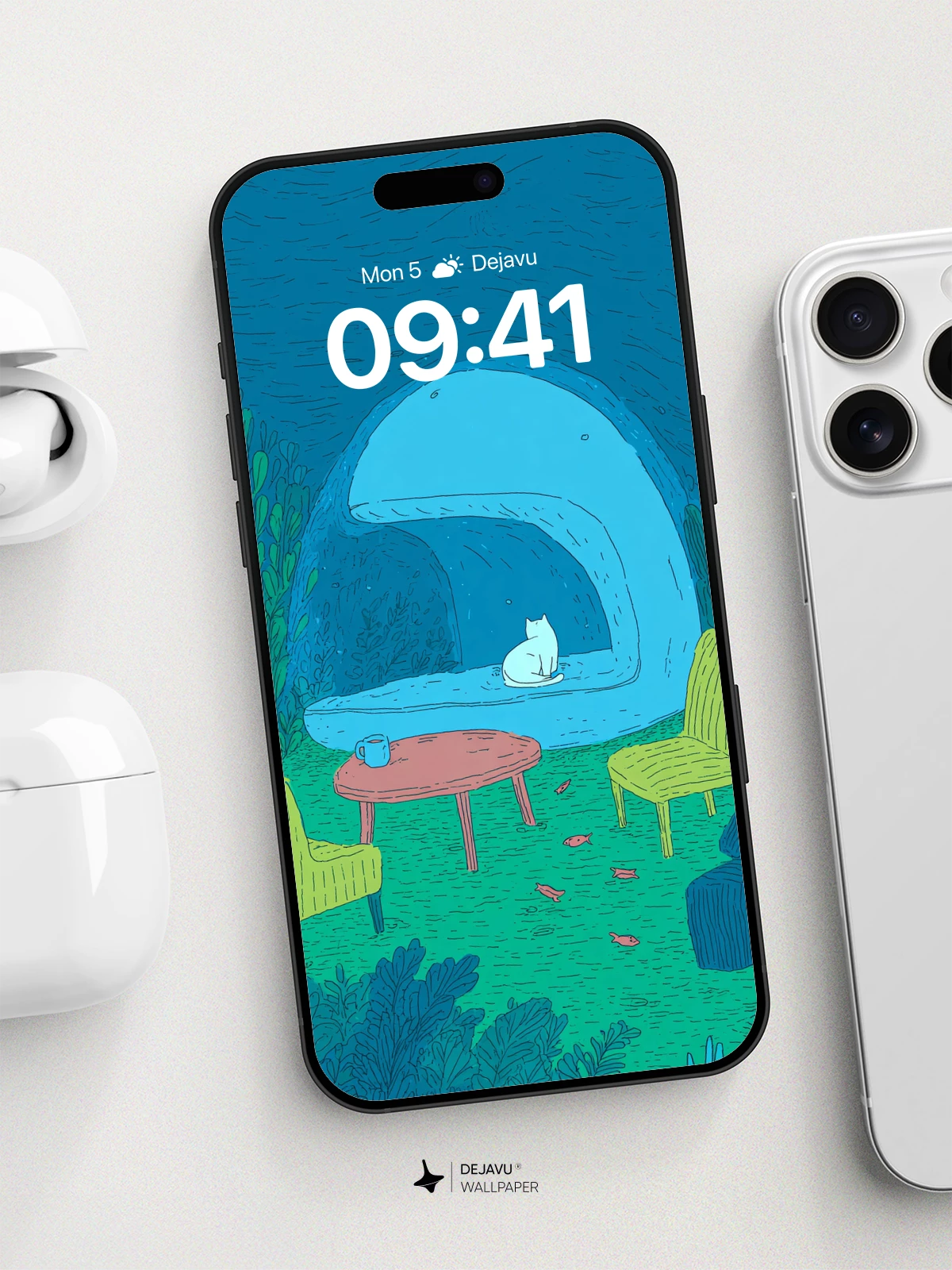 Surreal Underwater Garden Wallpaper 8K for iPhone and Android