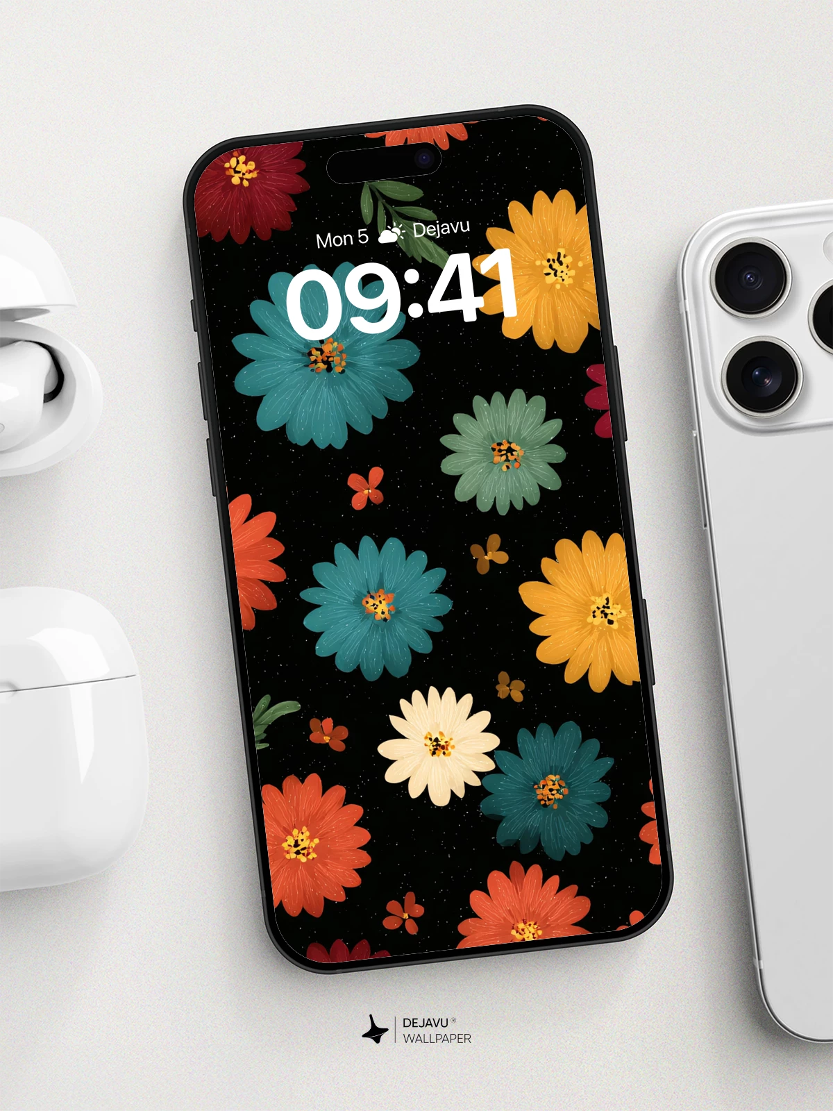 Vibrant Floral Pattern Wallpaper 8K for iPhone and Android