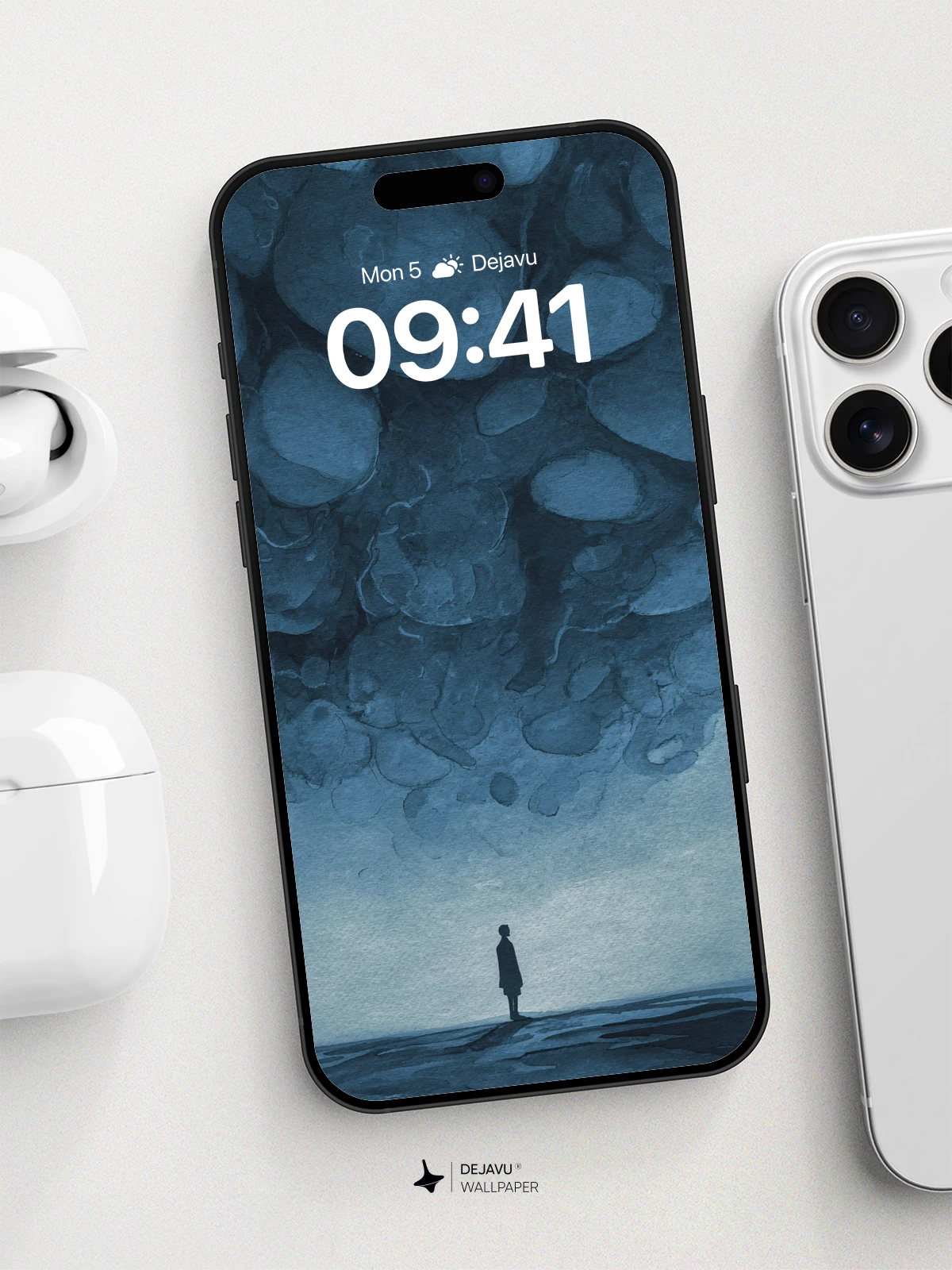 Surreal Floating Rocks Sky Wallpaper 8K for iPhone and Android