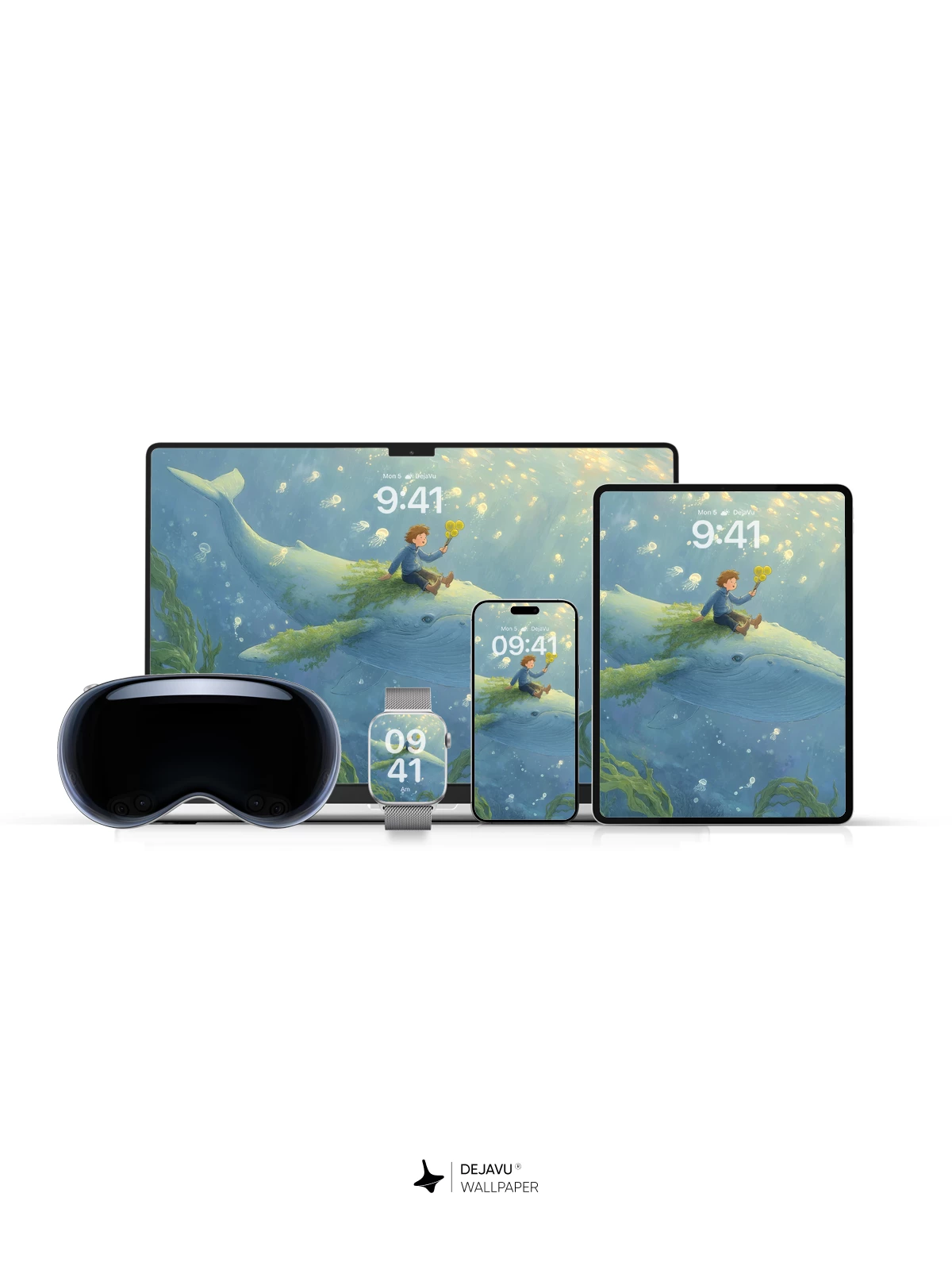 Whale Rider Fantasy Wallpaper 8K for iPhone and Android