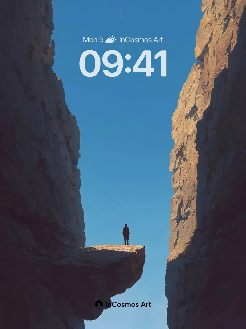 Solitary Skyline Wallpaper with Desert Edge