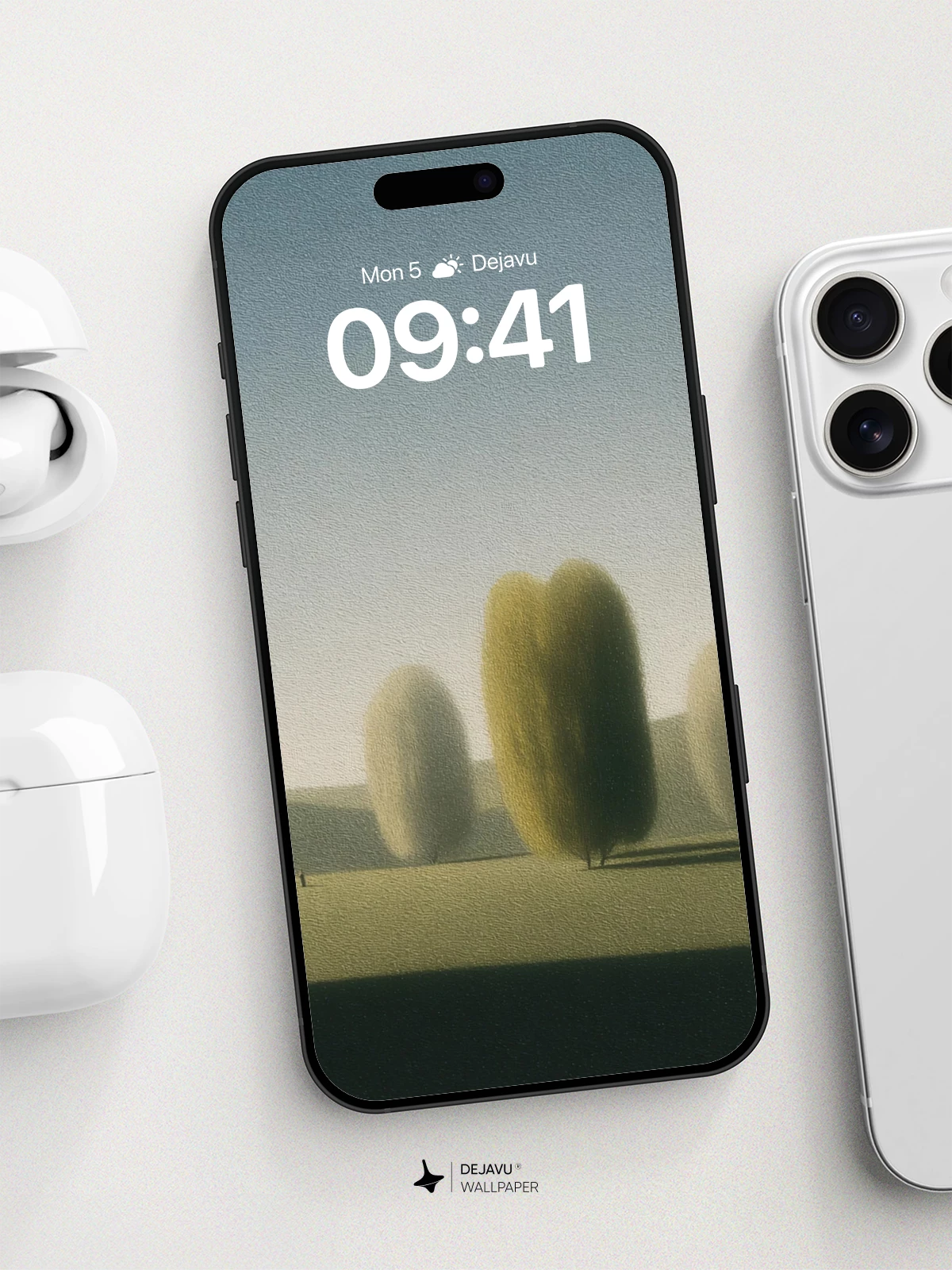 Surreal Tree Silhouettes Wallpaper 8K for iPhone and Android