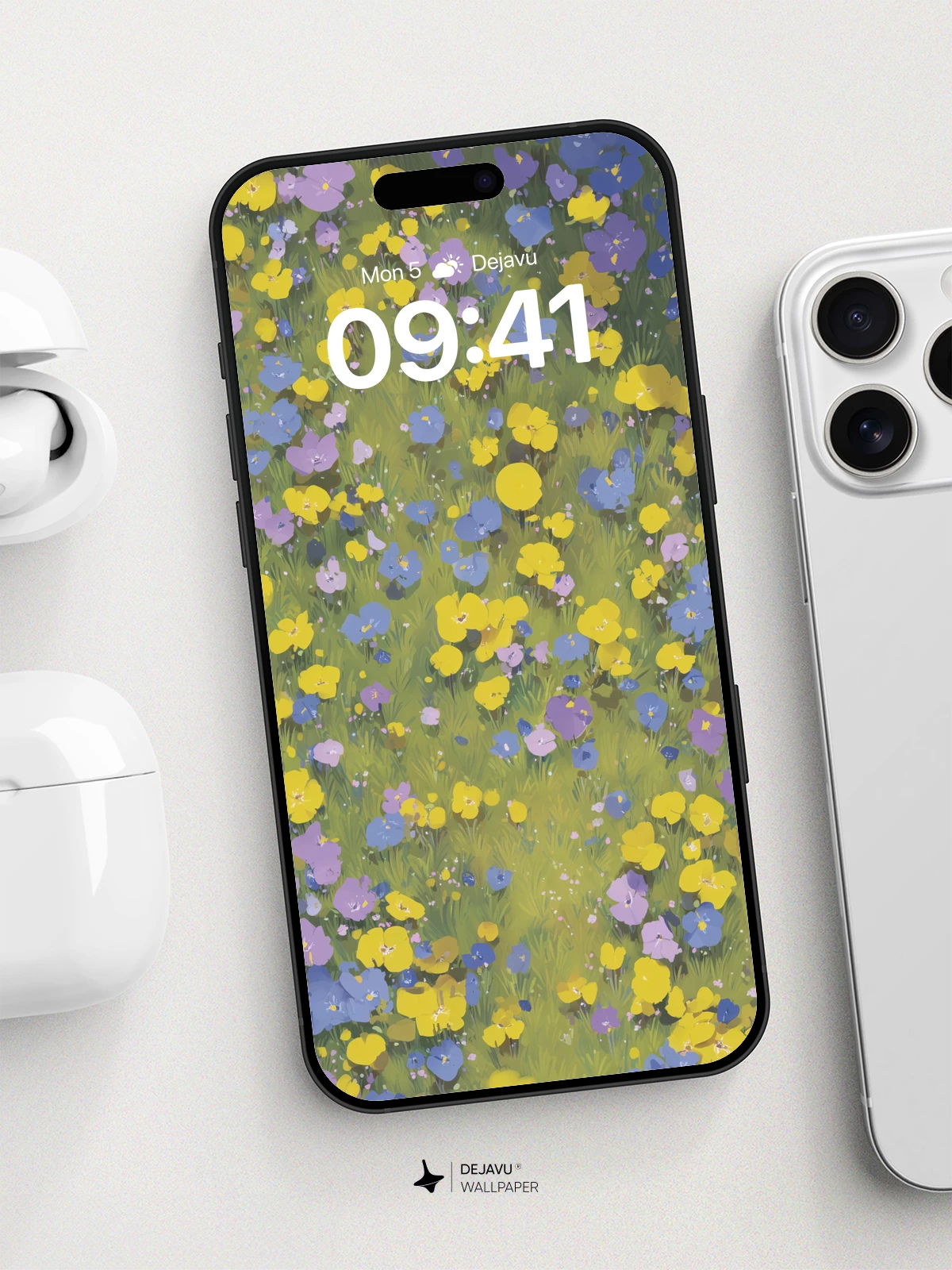 Whimsical Wildflower Meadow Wallpaper 8K for iPhone and Android