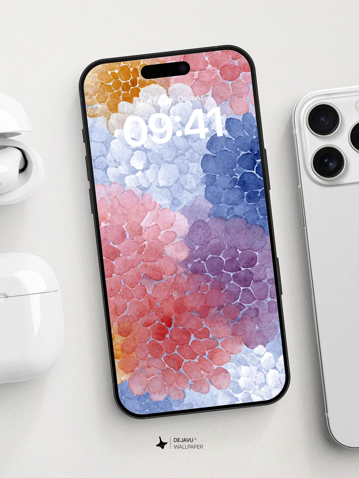 Watercolor Bloom Wallpaper 8K for iPhone and Android