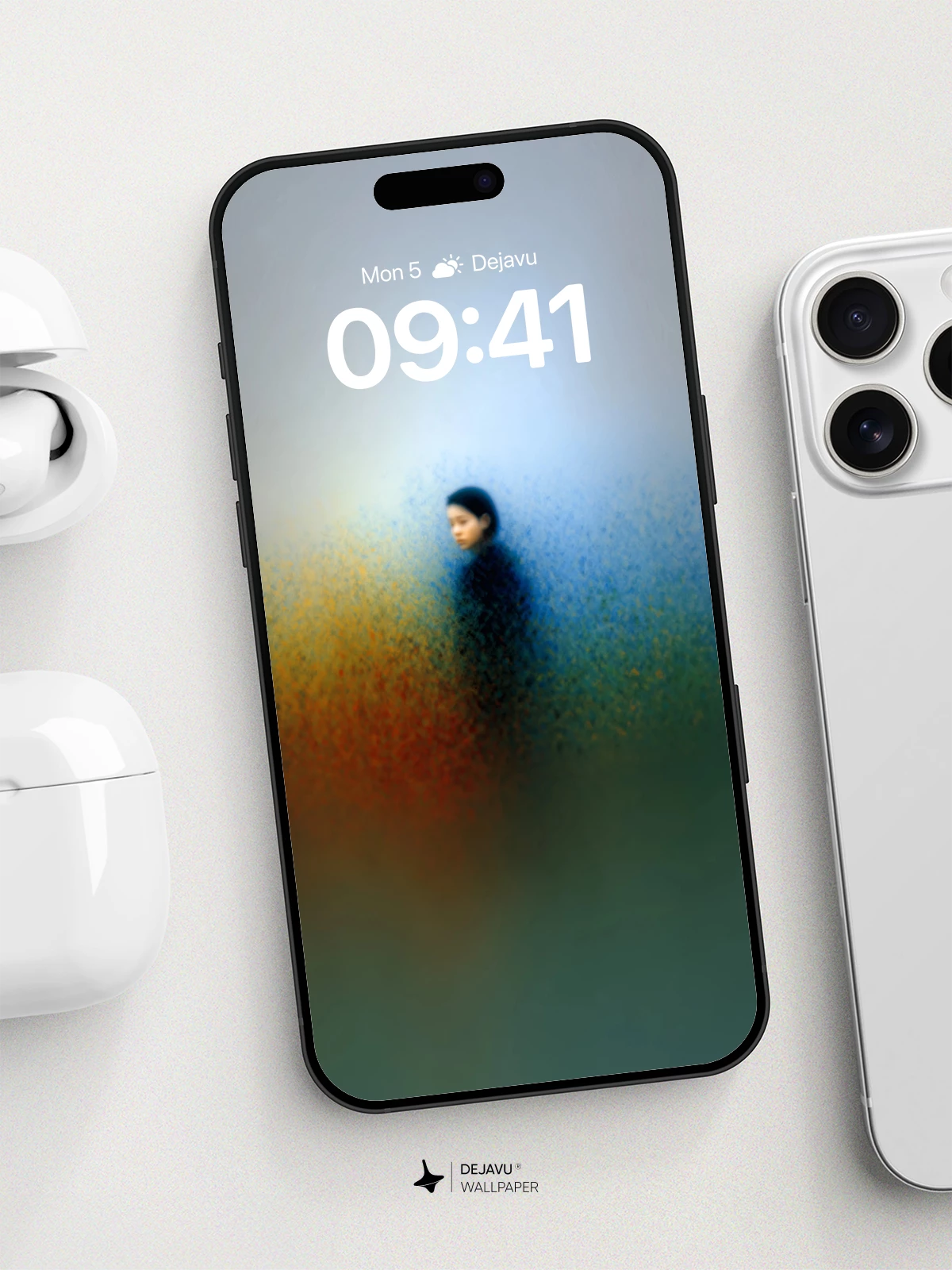 Mystic Figure in Colorful Haze Wallpaper 8K for iPhone and Android