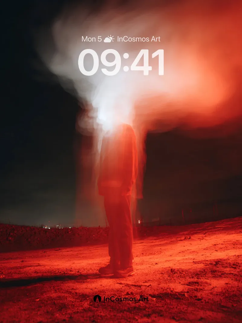 Incandescent Shadow Wallpaper with Ethereal Smoke