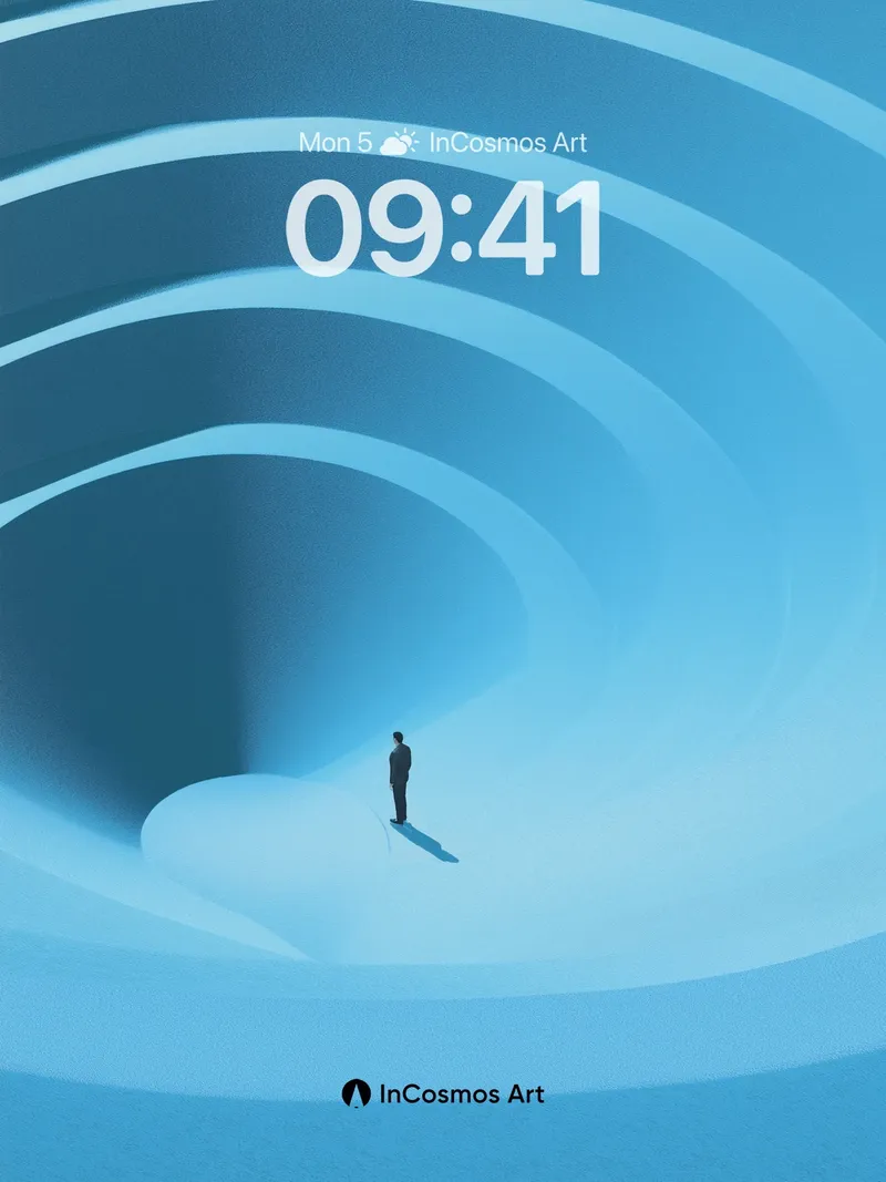 Serenity Spiral Wallpaper with Celestial Depth