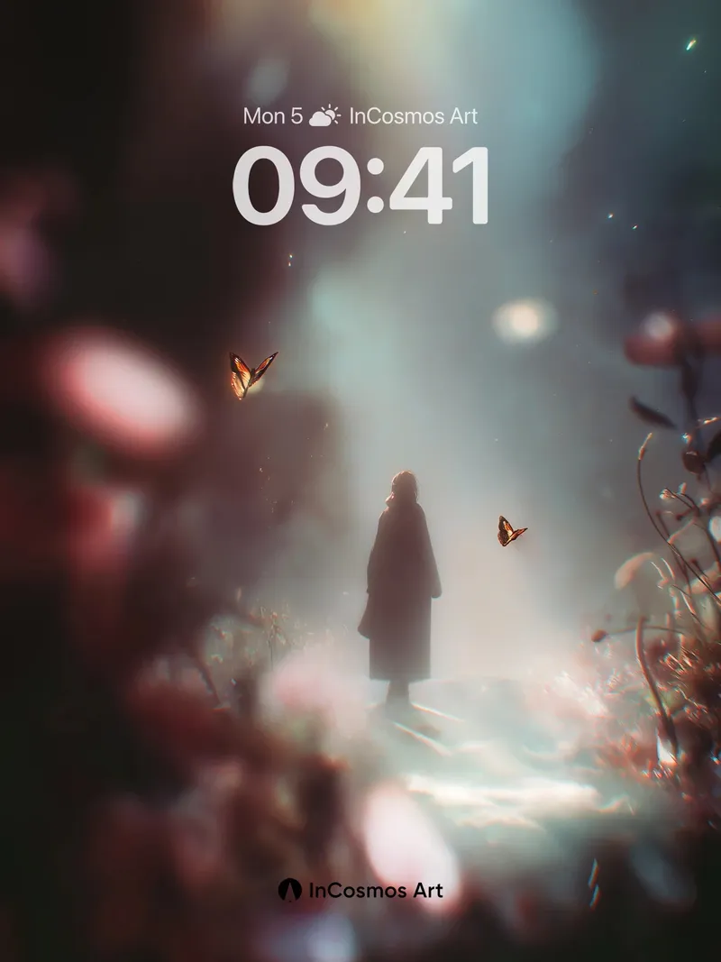 Whispering Light Wallpaper with Fluttering Shadows