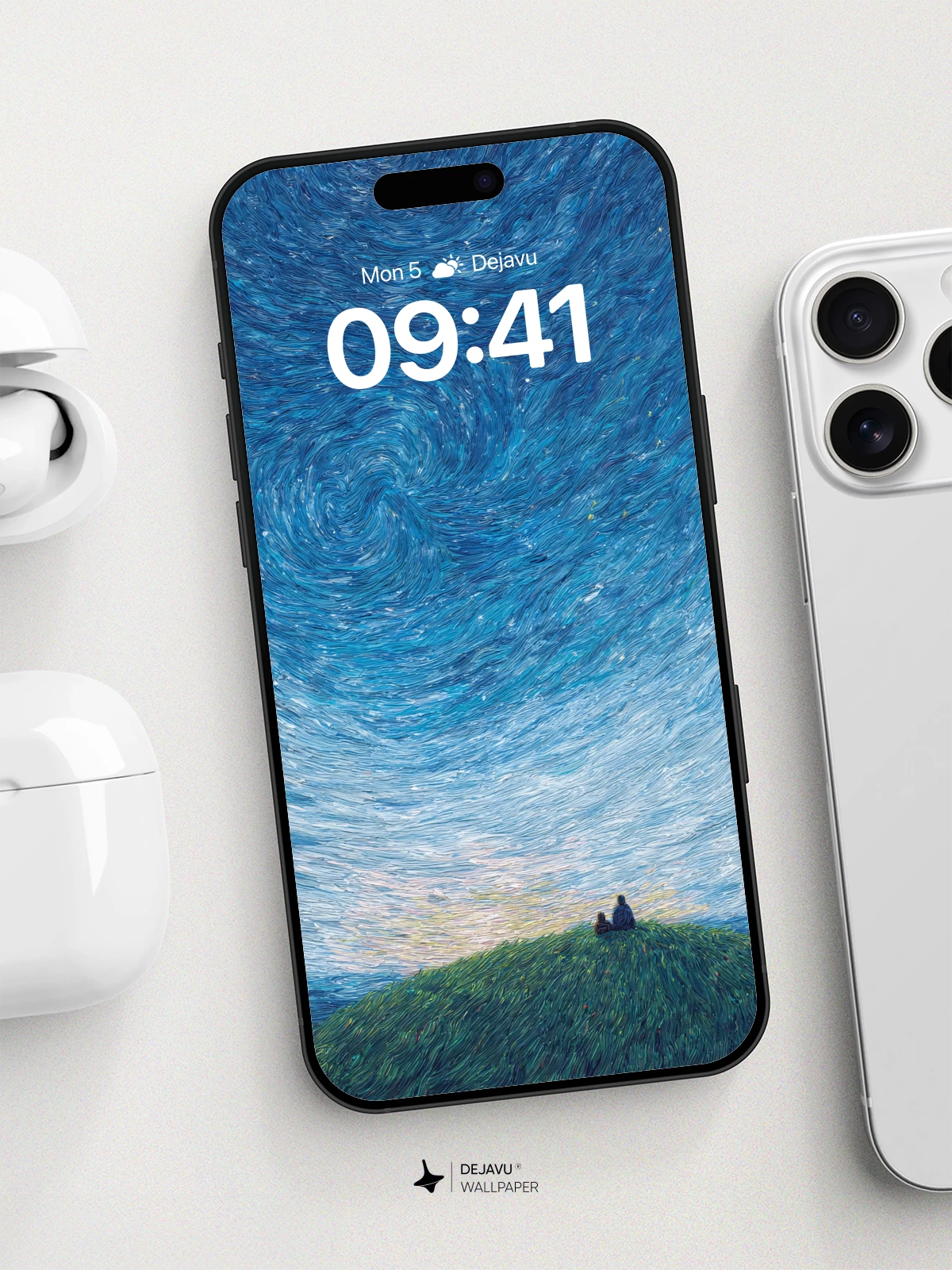 Van Gogh-Inspired Starry Sky Wallpaper 8K for iPhone and Android