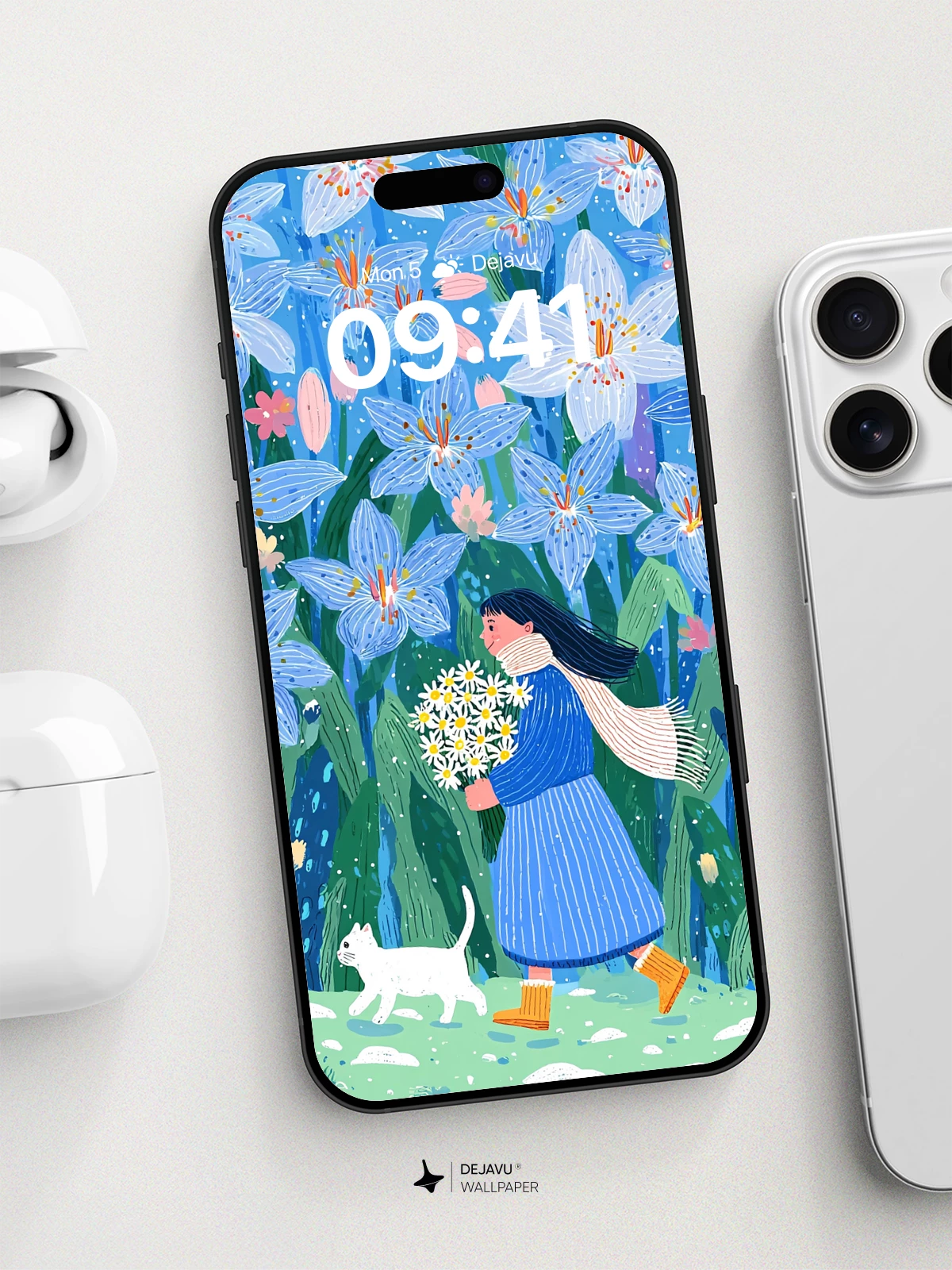 Whimsical Flower Forest Wallpaper 8K for iPhone and Android