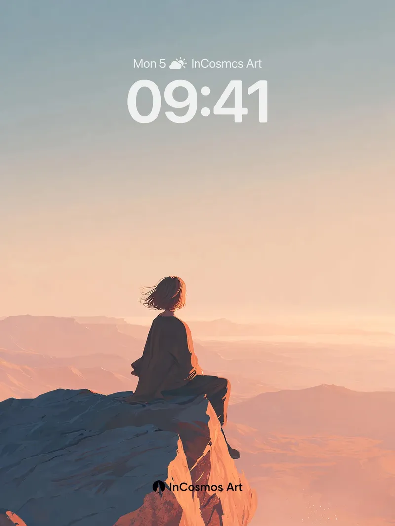 Serenity Summit Wallpaper with Distant Hues