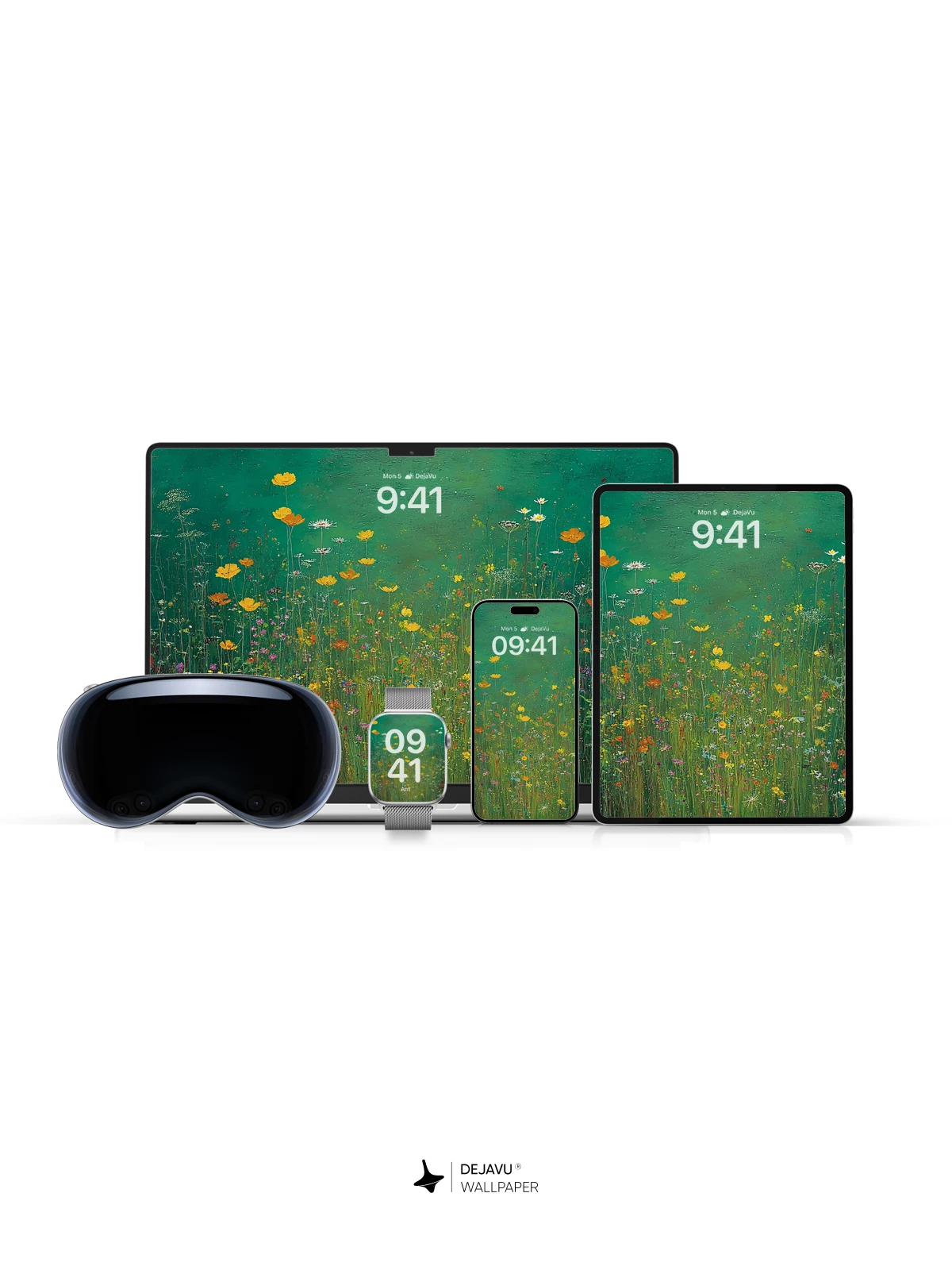 Whimsical Wildflower Meadow Wallpaper 8K for iPhone and Android