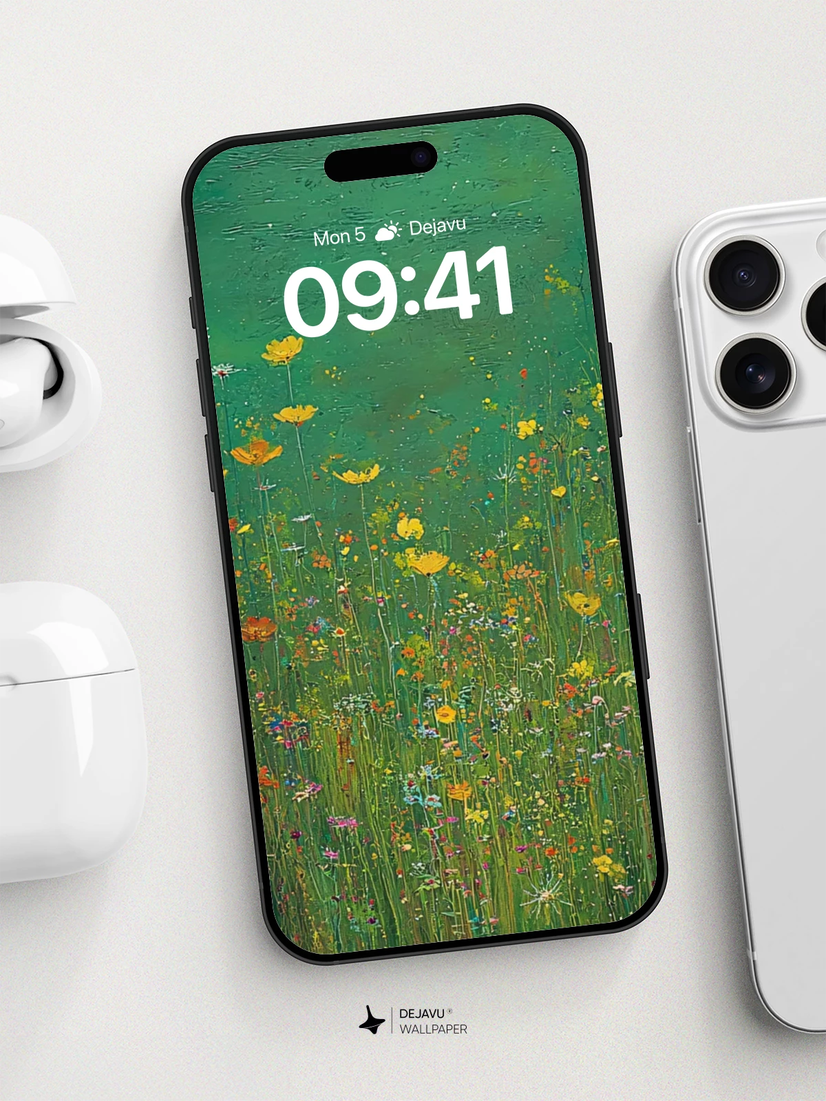 Whimsical Wildflower Meadow Wallpaper 8K for iPhone and Android