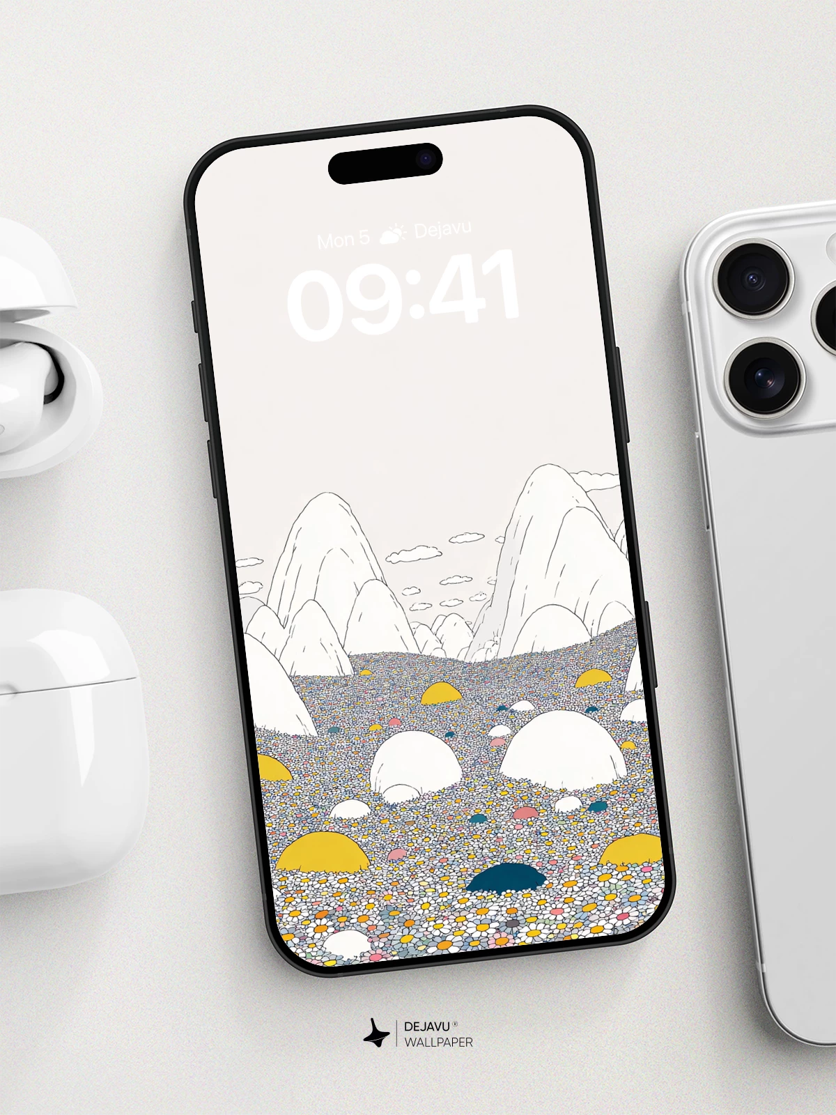 Yayoi Kusama-Inspired Flower Field Wallpaper 8K for iPhone and Android