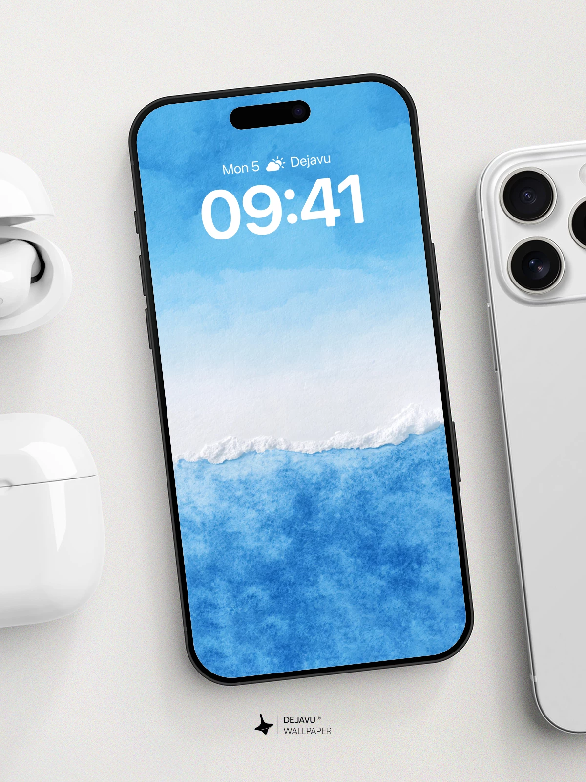 Watercolor Sky Horizon Wallpaper 8K for iPhone and Android