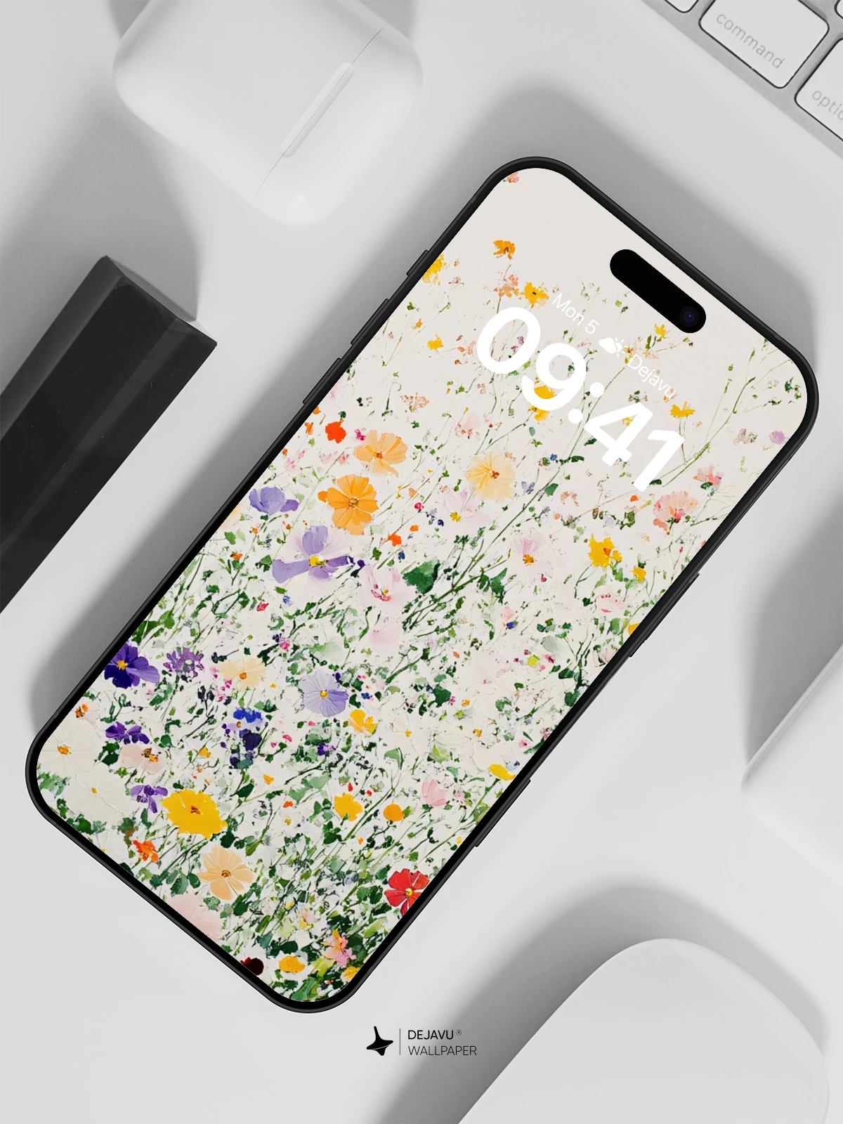 Whimsical Wildflower Meadow Wallpaper 8K for iPhone and Android