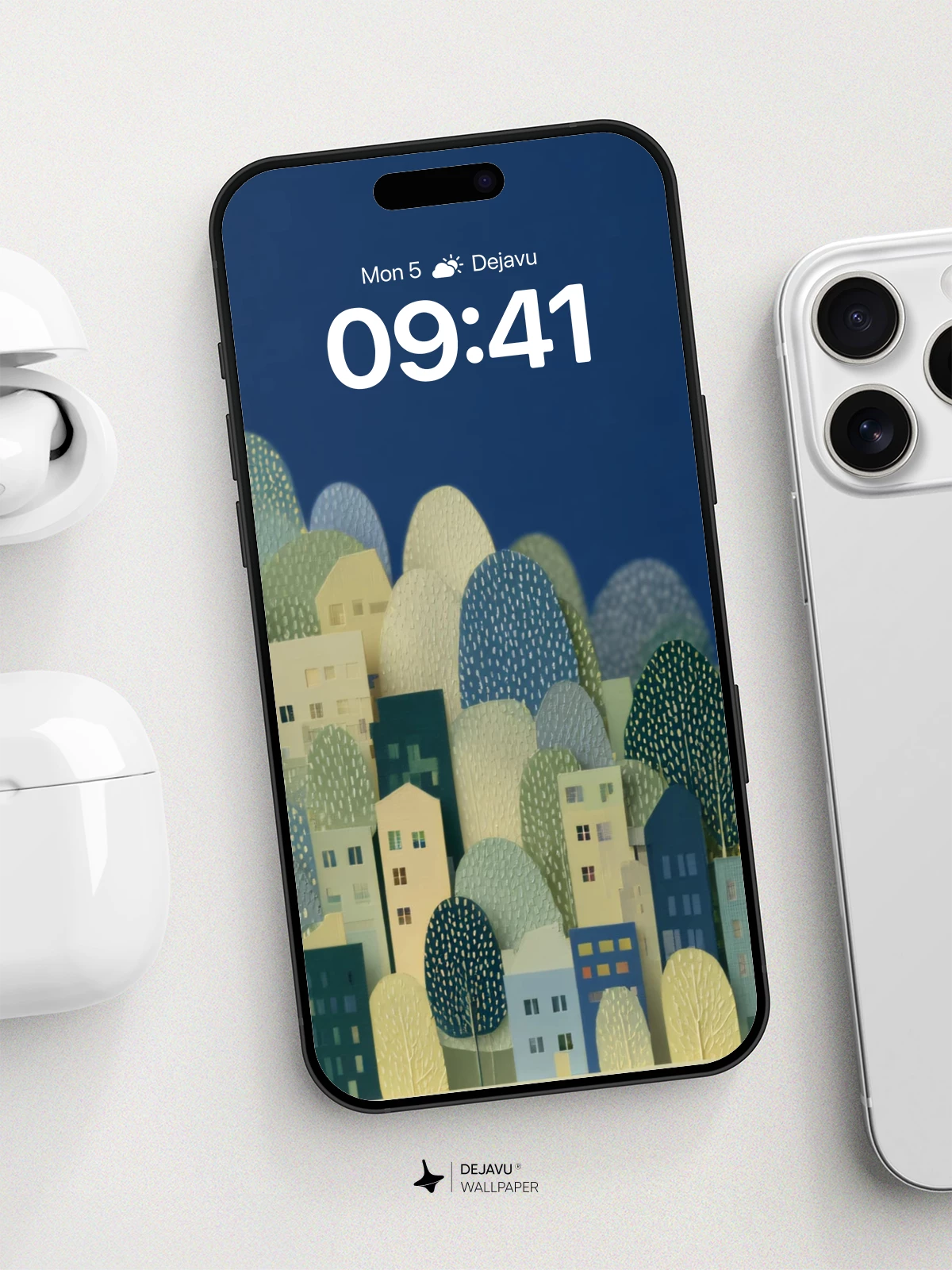 Whimsical Paper City Wallpaper 8K for iPhone and Android