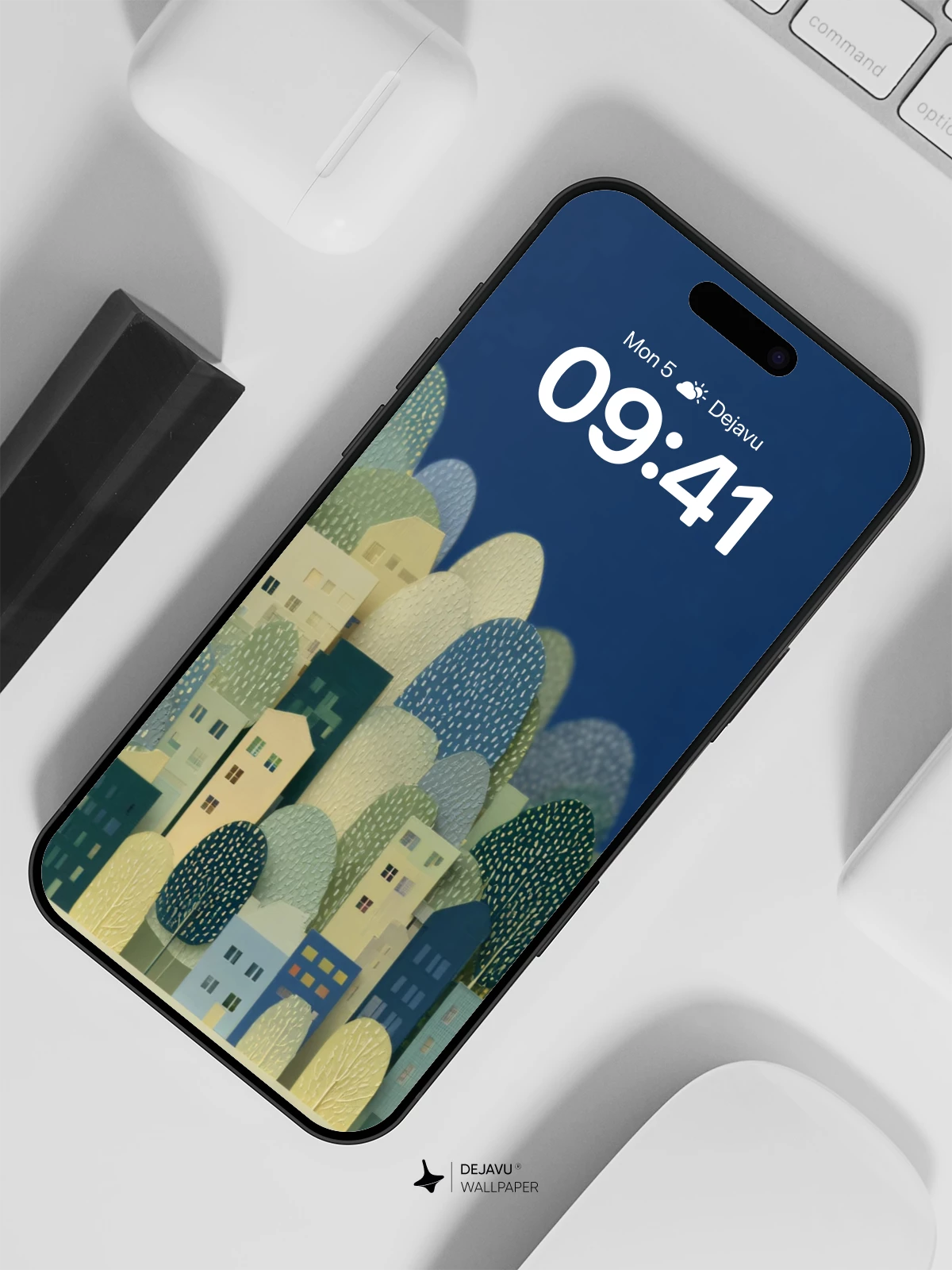 Whimsical Paper City Wallpaper 8K for iPhone and Android