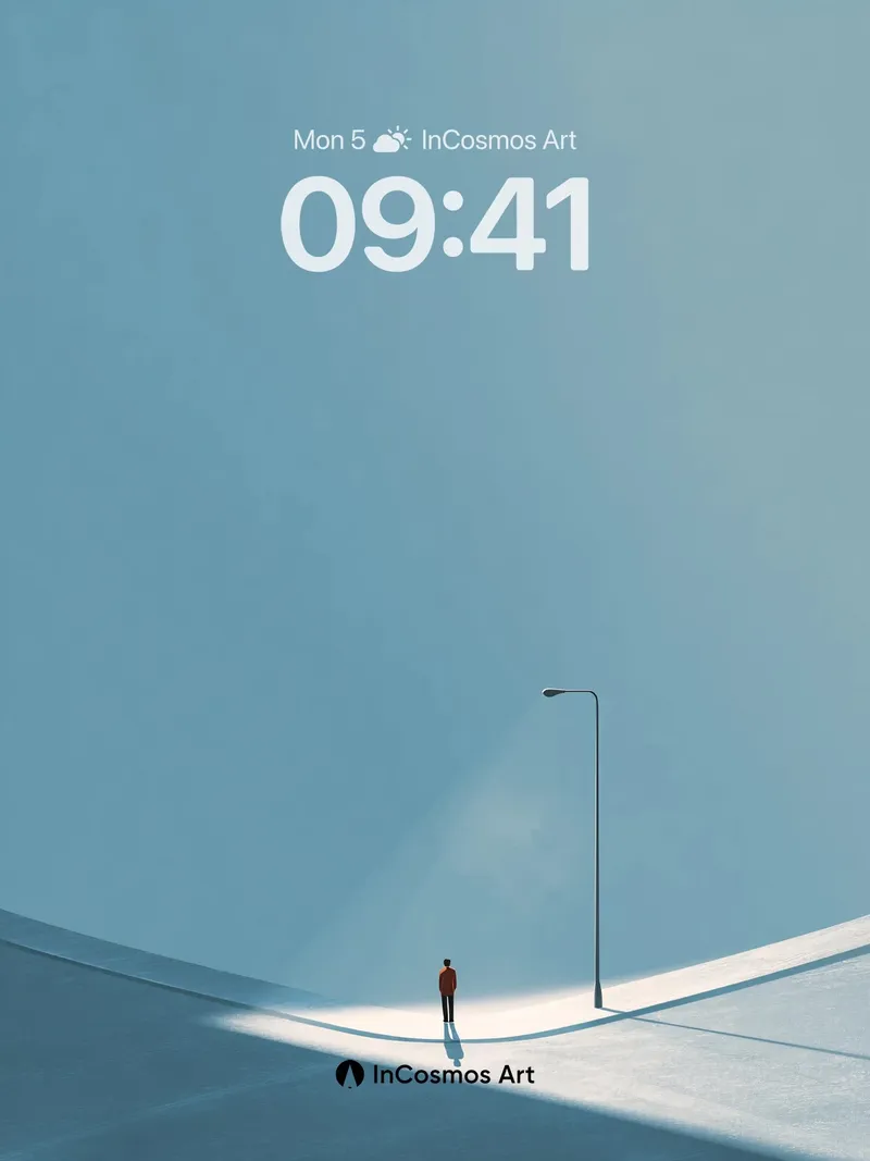 Solitary Horizon Wallpaper with Light's Whisper