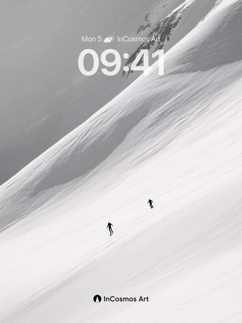 Silent Ascent Wallpaper with Alpine Solitude
