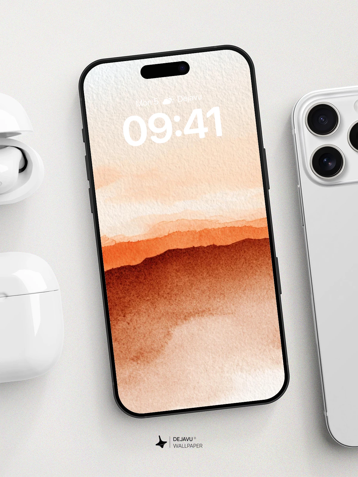 Watercolor Horizon Wallpaper 8K for iPhone and Android