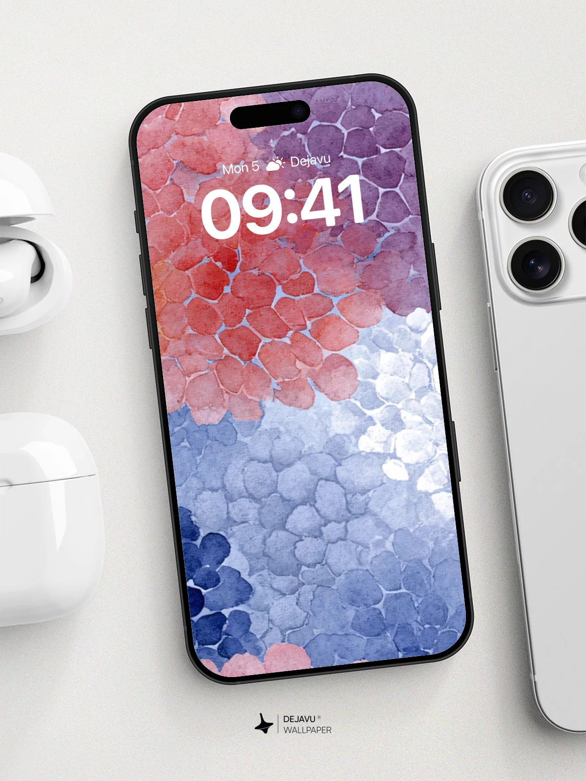 Watercolor Floral Burst Wallpaper 8K for iPhone and Android