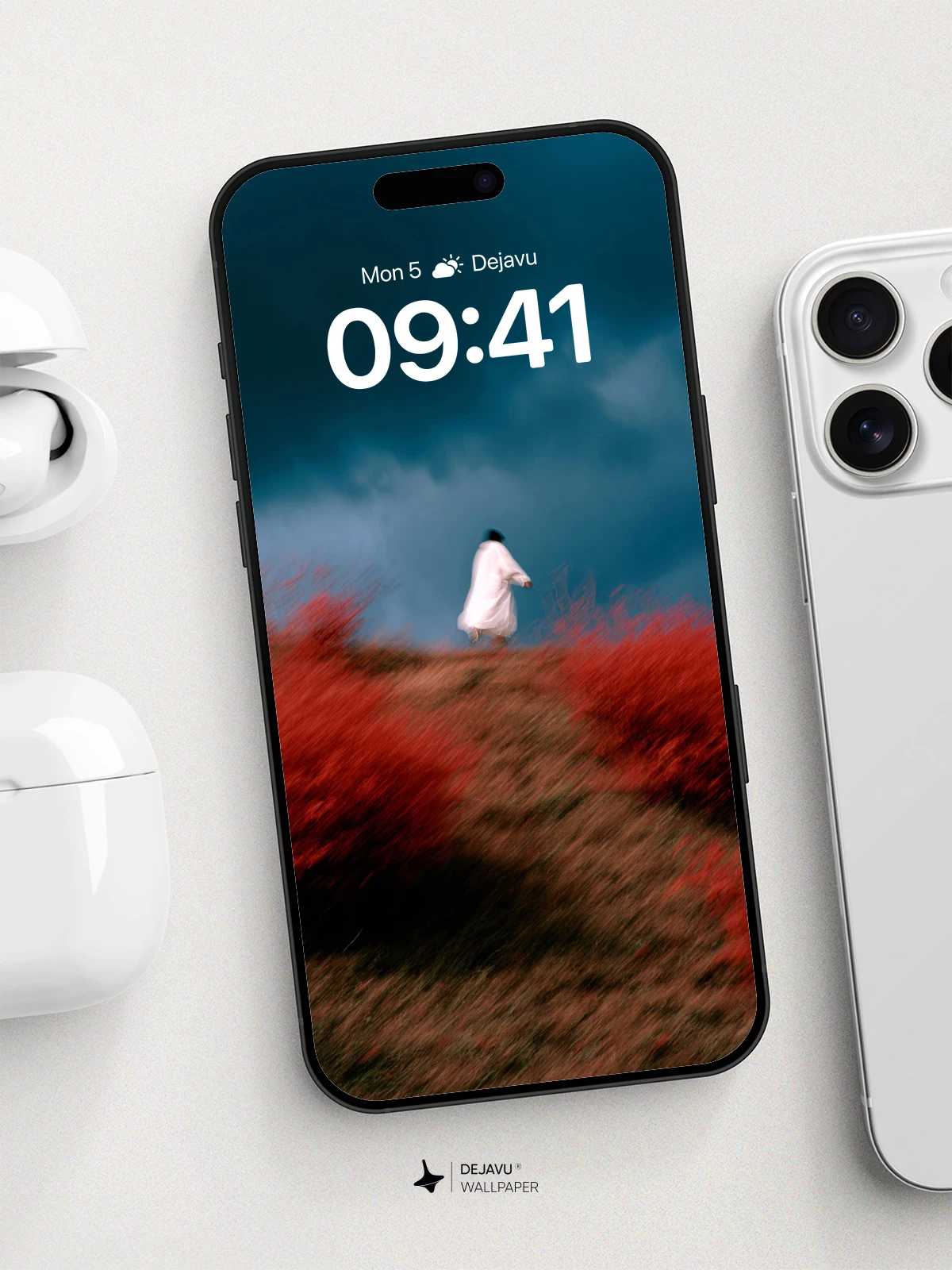 Mystic Solitude On Red Hills Wallpaper 8K For iPhone And Android