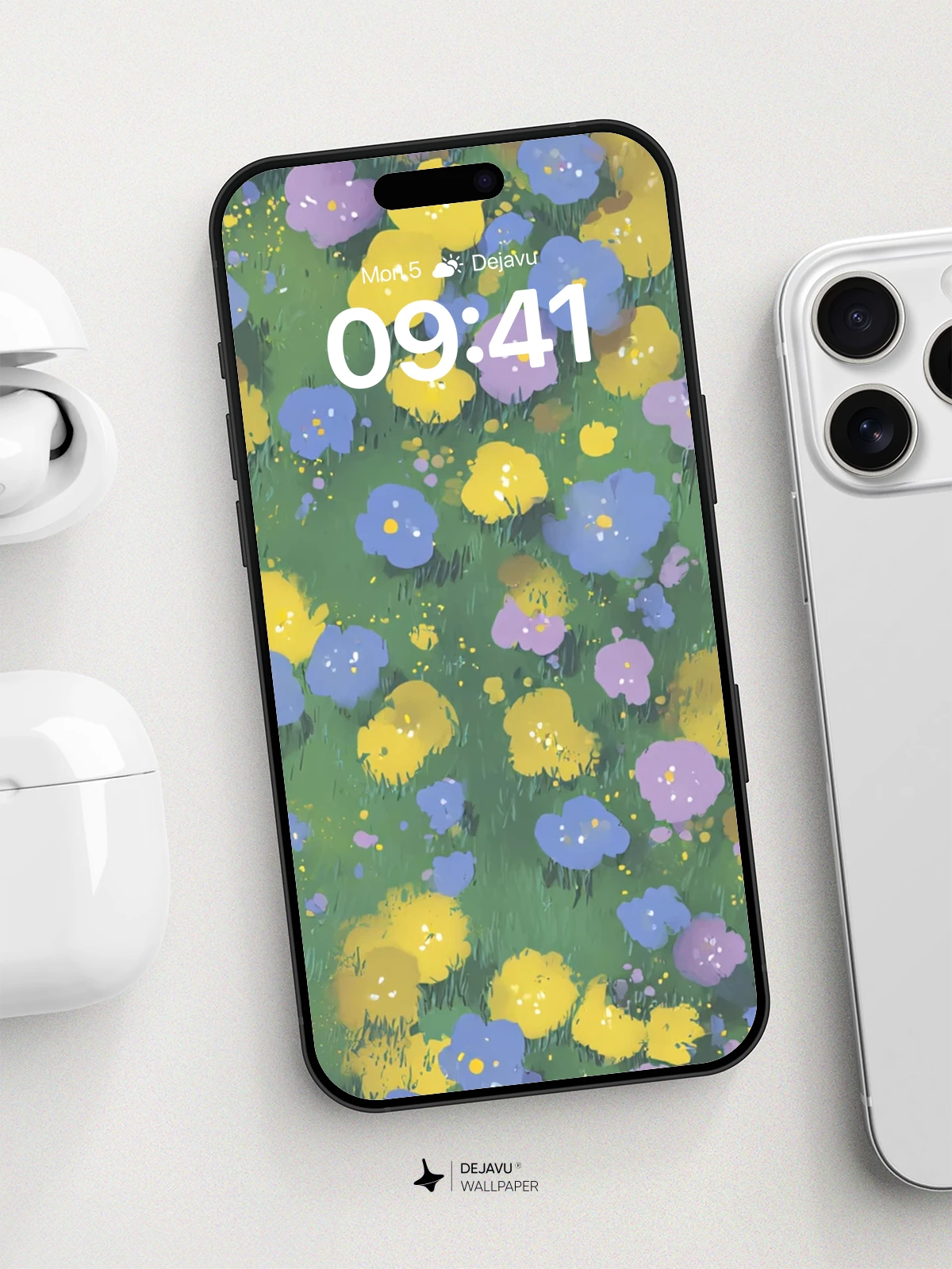 Whimsical Flower Field Wallpaper 8K for iPhone and Android