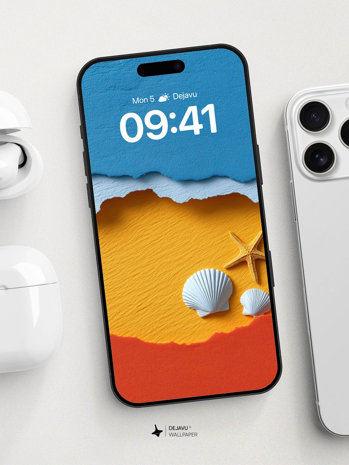 Tropical Beach Layers Wallpaper 8K for iPhone and Android