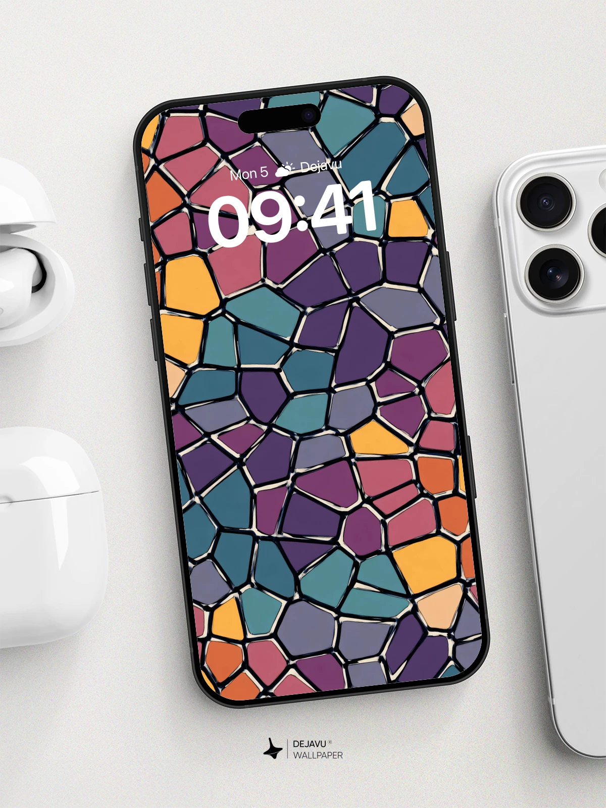 Vibrant Mosaic Art Wallpaper 8K for iPhone and Android