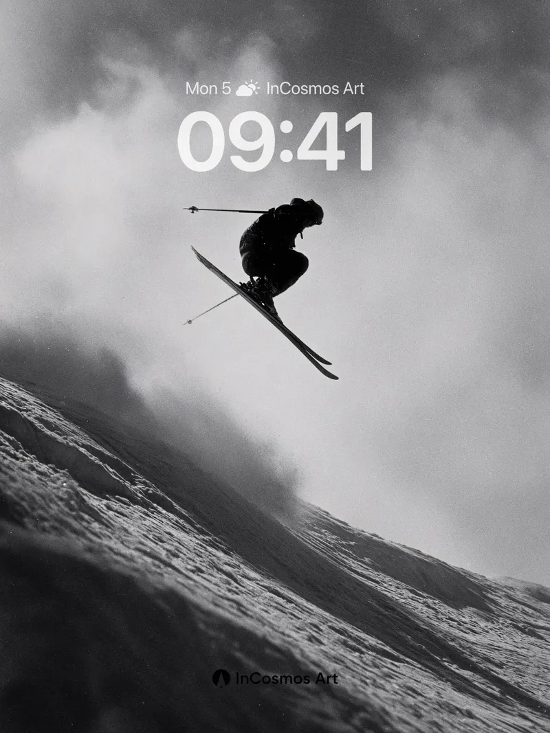 Silhouette Leap Wallpaper with Cloud-Shadow Drama