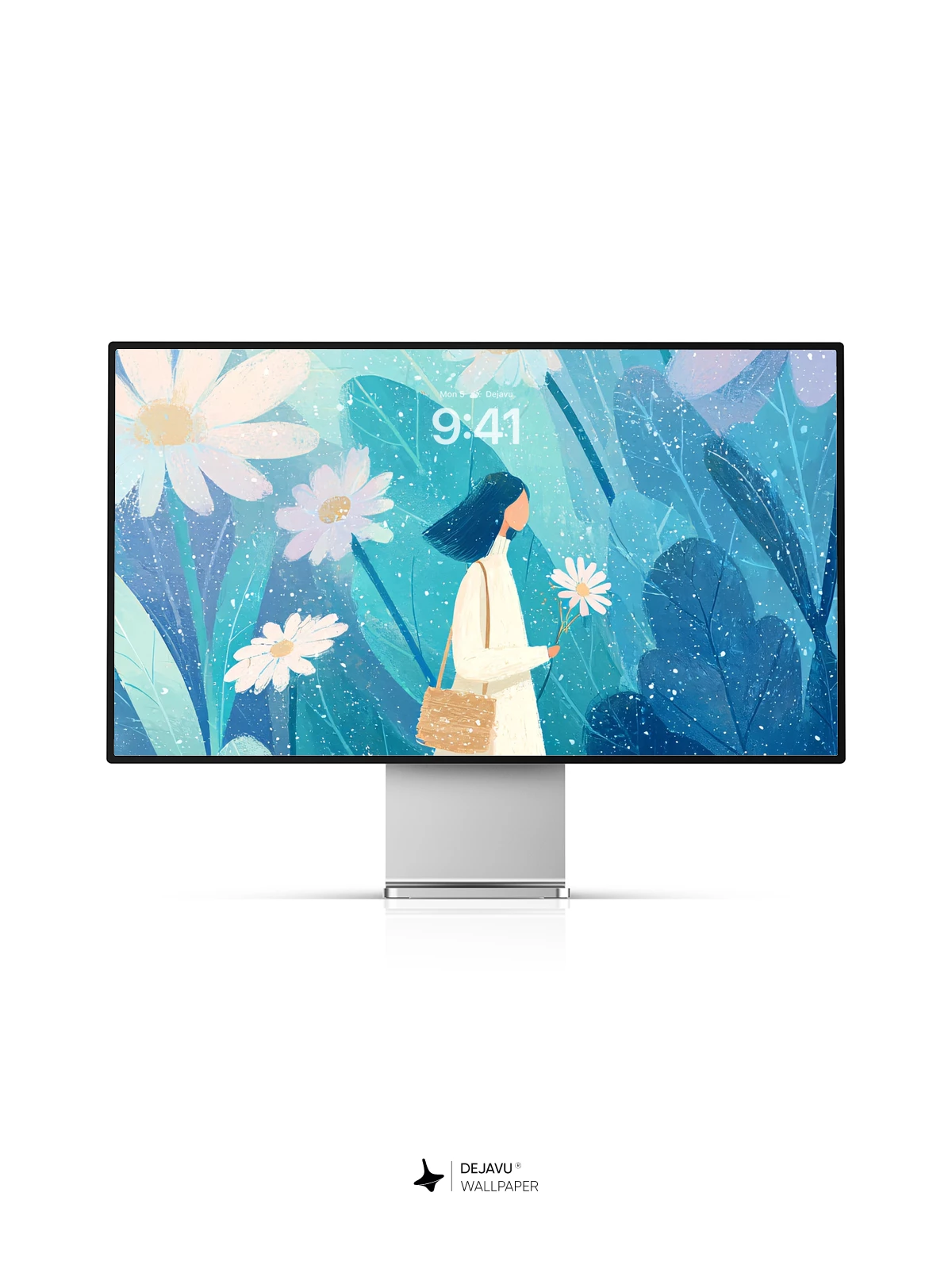 Enchanted Daisy Garden Wallpaper 8K for iPhone and Android