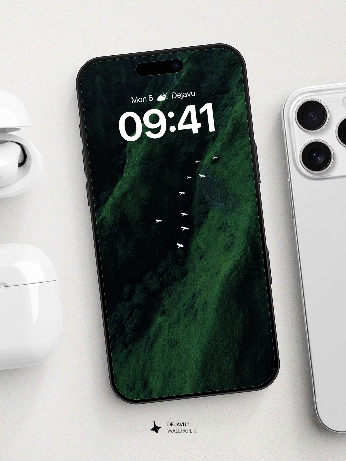 Mystic Valley Birds Flight Wallpaper 8K for iPhone and Android