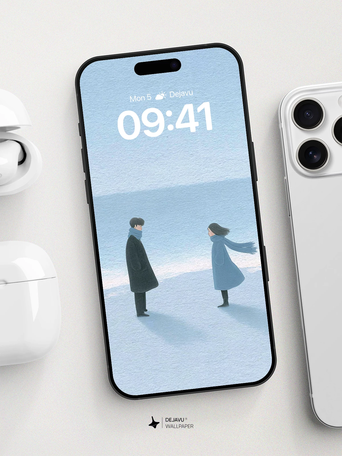 Winter Encounter Wallpaper 8K for iPhone and Android