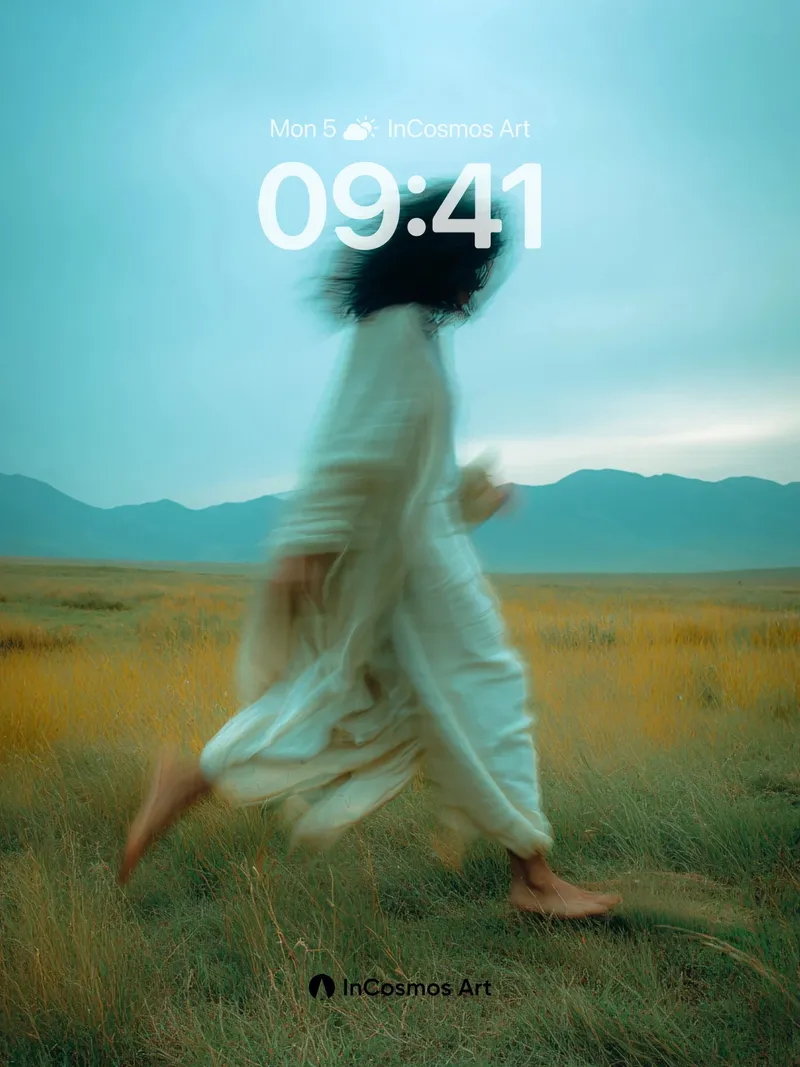 Whispering Field Wallpaper with Floating Motion