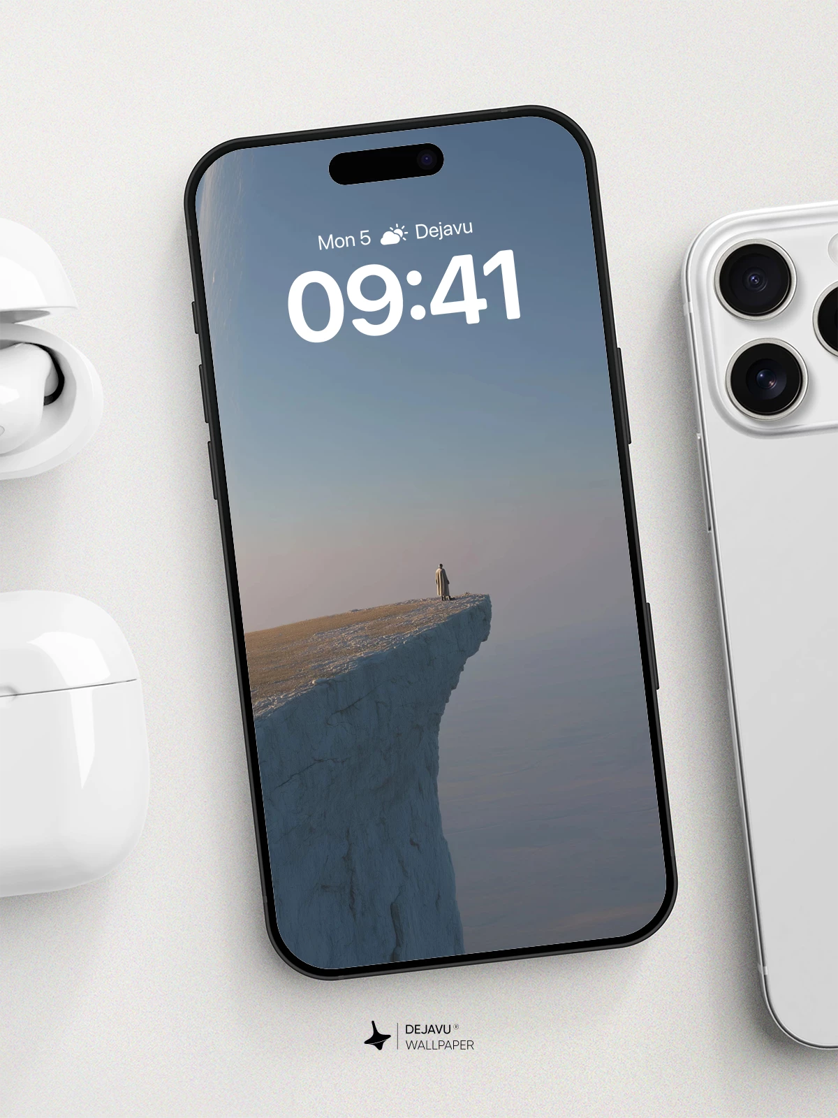 Surreal Ice Cliff Wallpaper 8K for iPhone and Android
