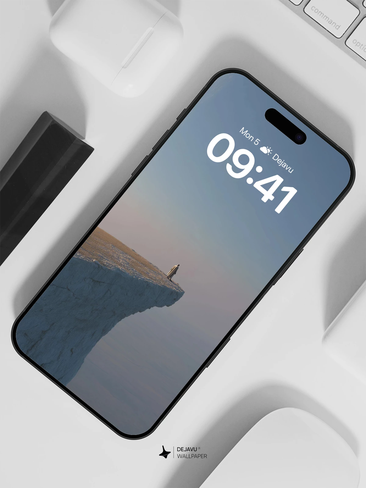 Surreal Ice Cliff Wallpaper 8K for iPhone and Android