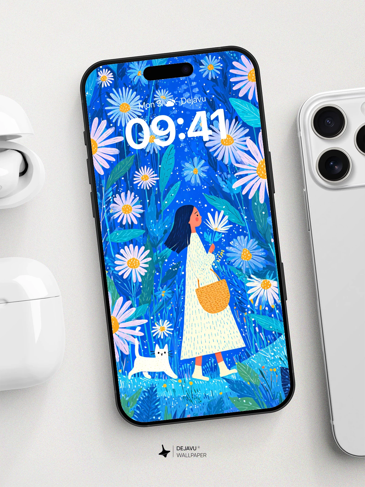 Dreamy Daisy Garden Wallpaper 8K for iPhone and Android