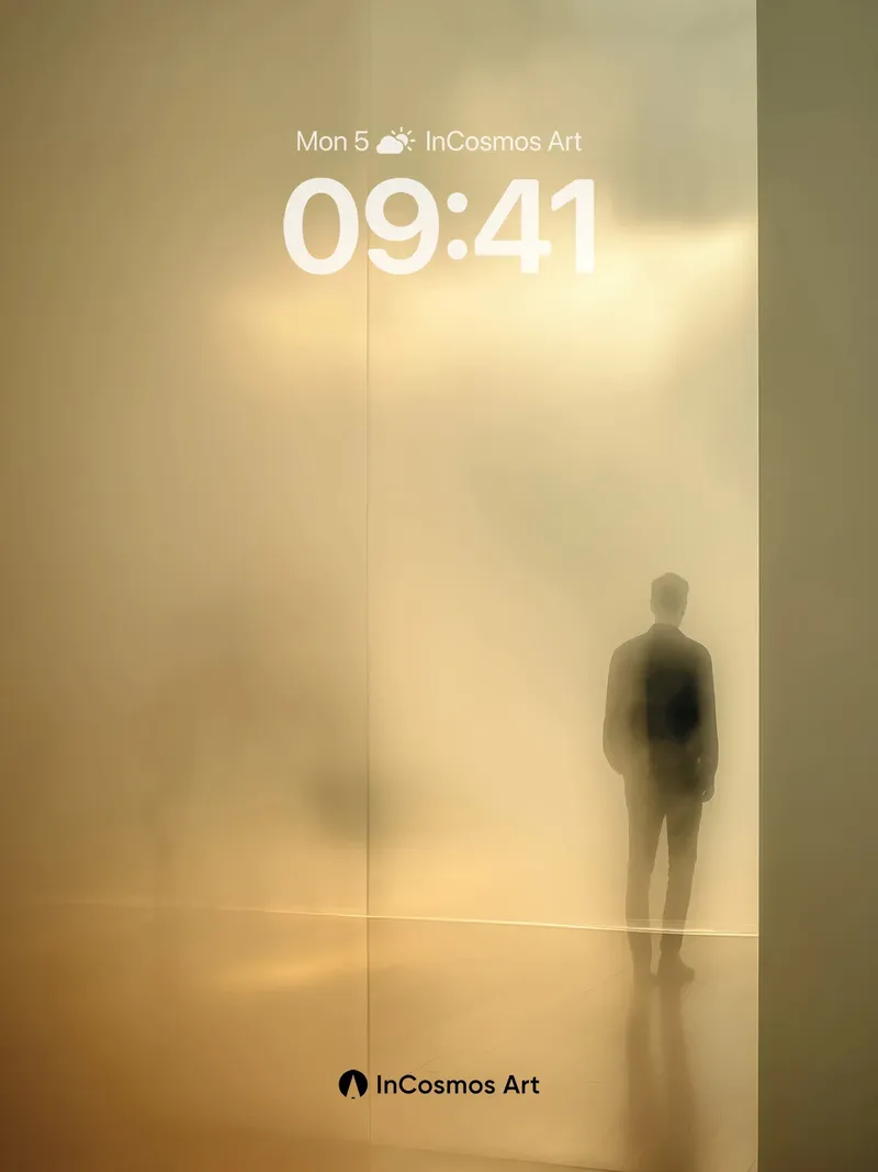 Hazy Silhouette Wallpaper with Golden Light