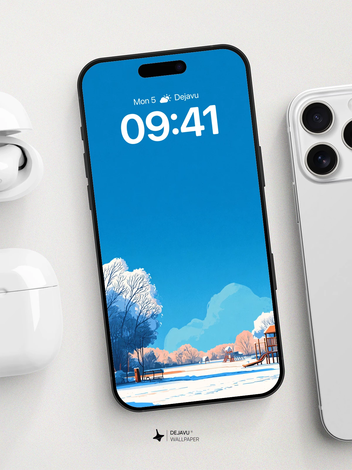 Winter Playground Wallpaper 8K for iPhone and Android