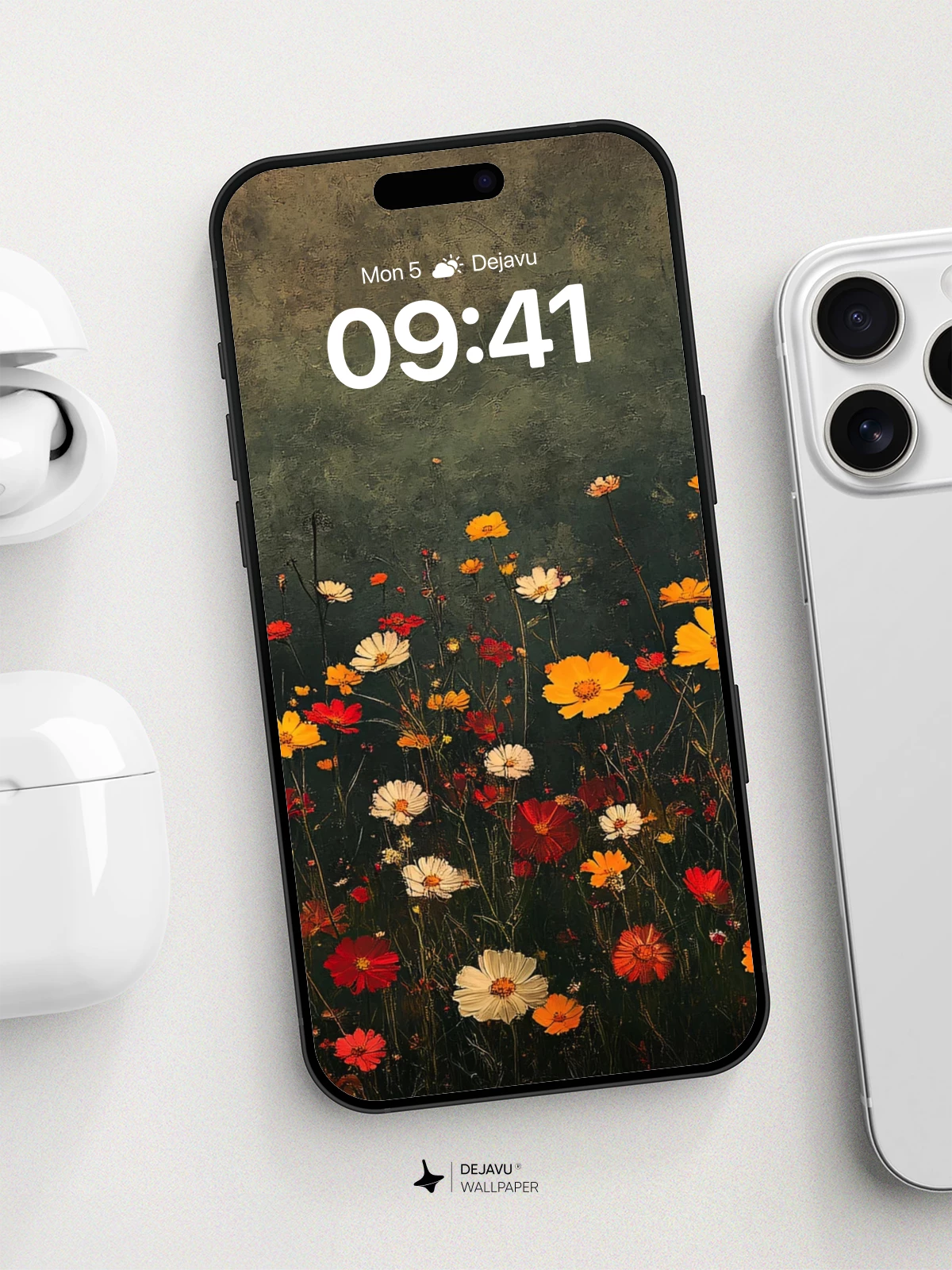 Wildflower Meadow Darkness Wallpaper 8K for iPhone and Android