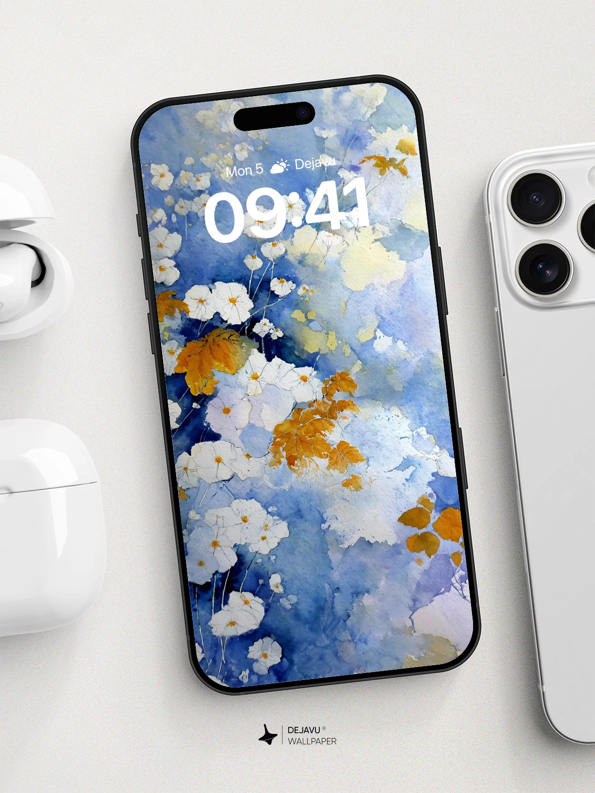 Watercolor Floral Dreams Wallpaper 8K for iPhone and Android