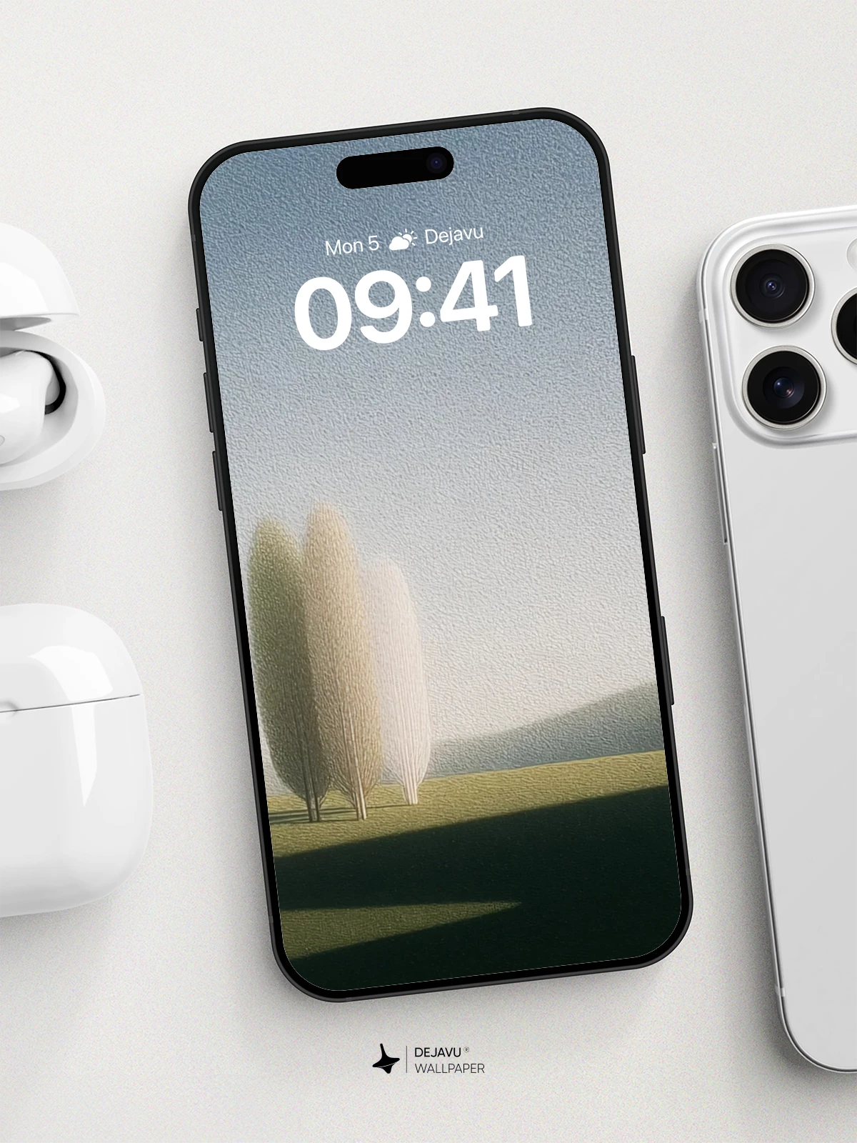 Surreal Floating Trees Wallpaper 8K for iPhone and Android