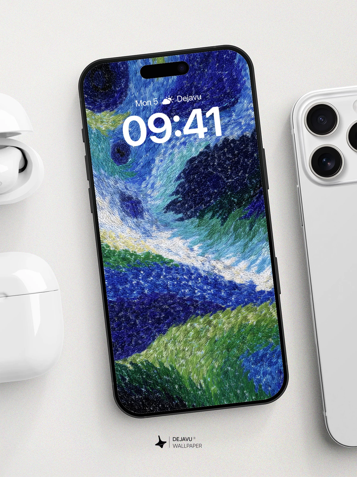 Van Gogh-Inspired Starry Night Wallpaper 8K for iPhone and Android