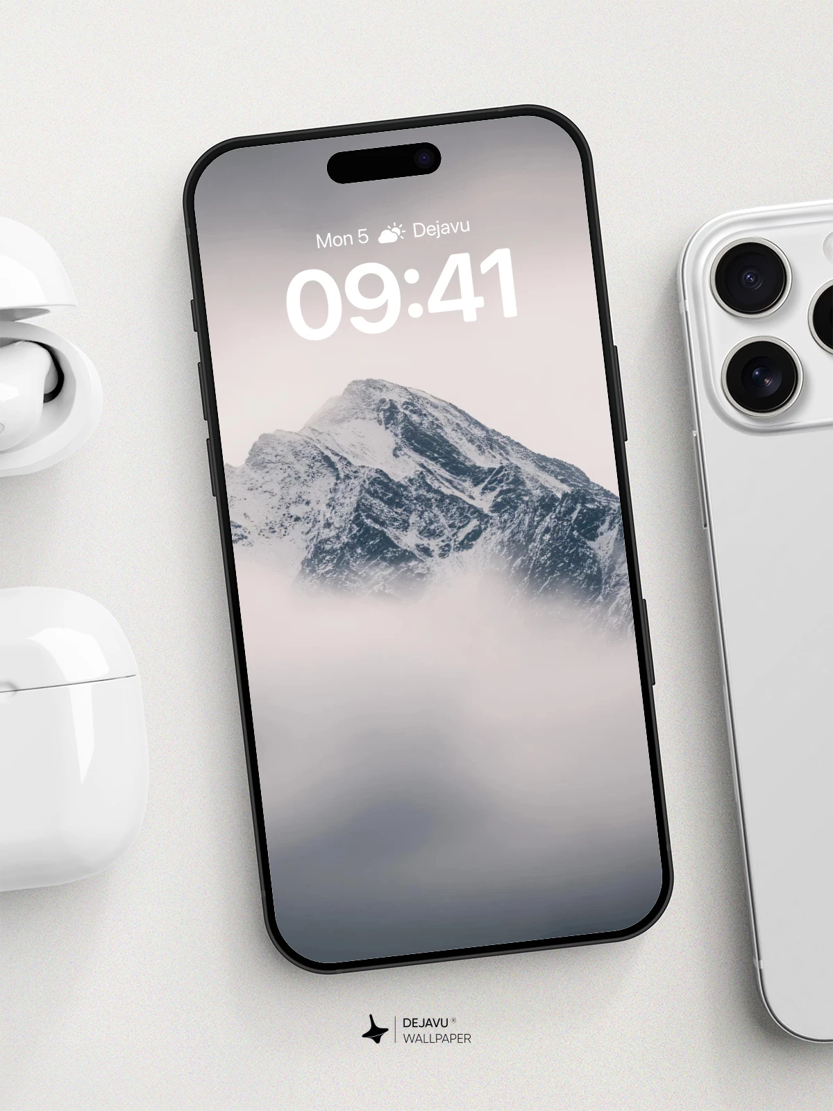 Majestic Snow-Capped Peaks Above Clouds Wallpaper 8K for iPhone and Android