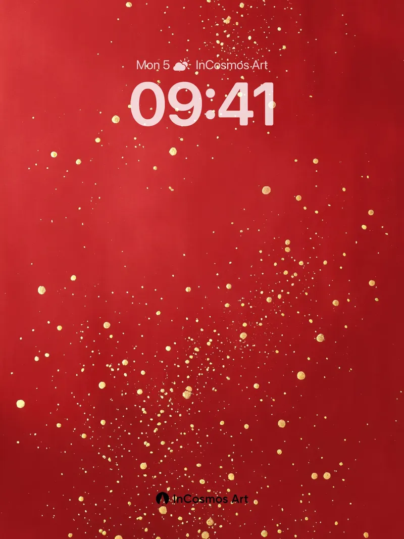 Luminous Dust Wallpaper with Golden Whispers