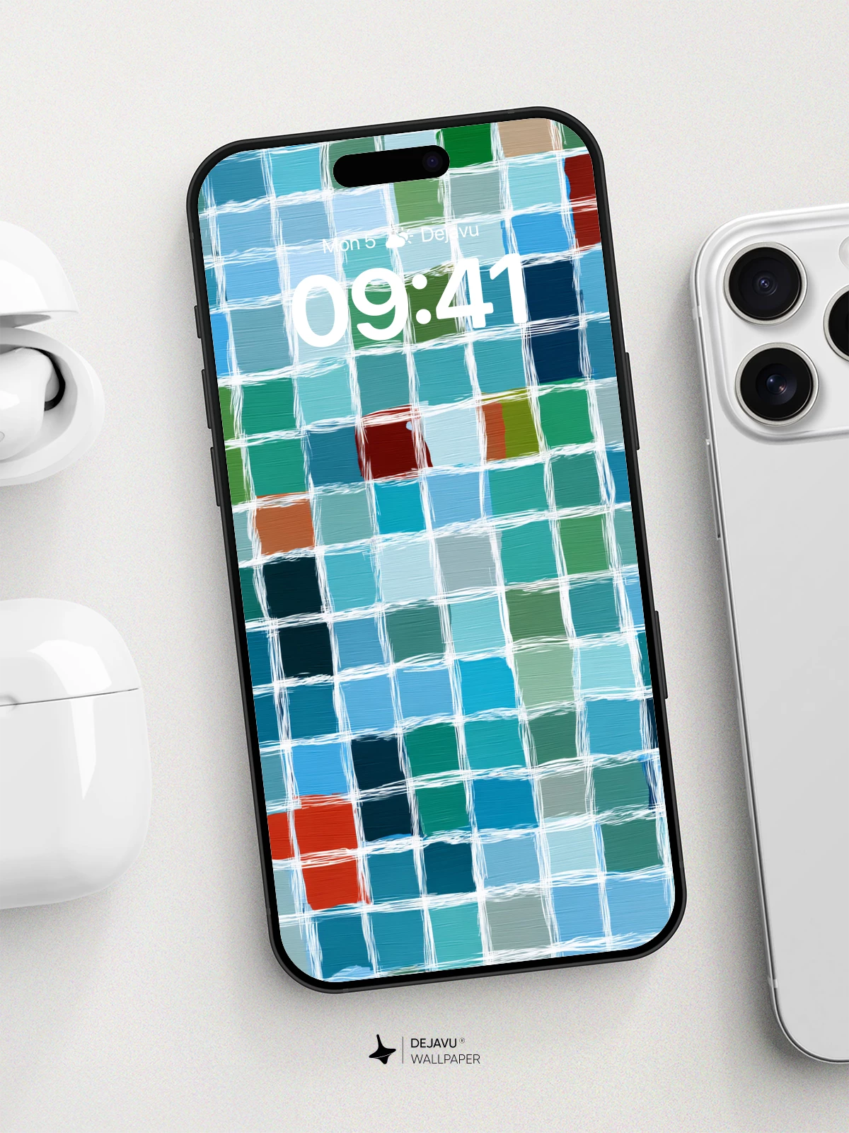 Woven Color Grid Wallpaper 8K for iPhone and Android